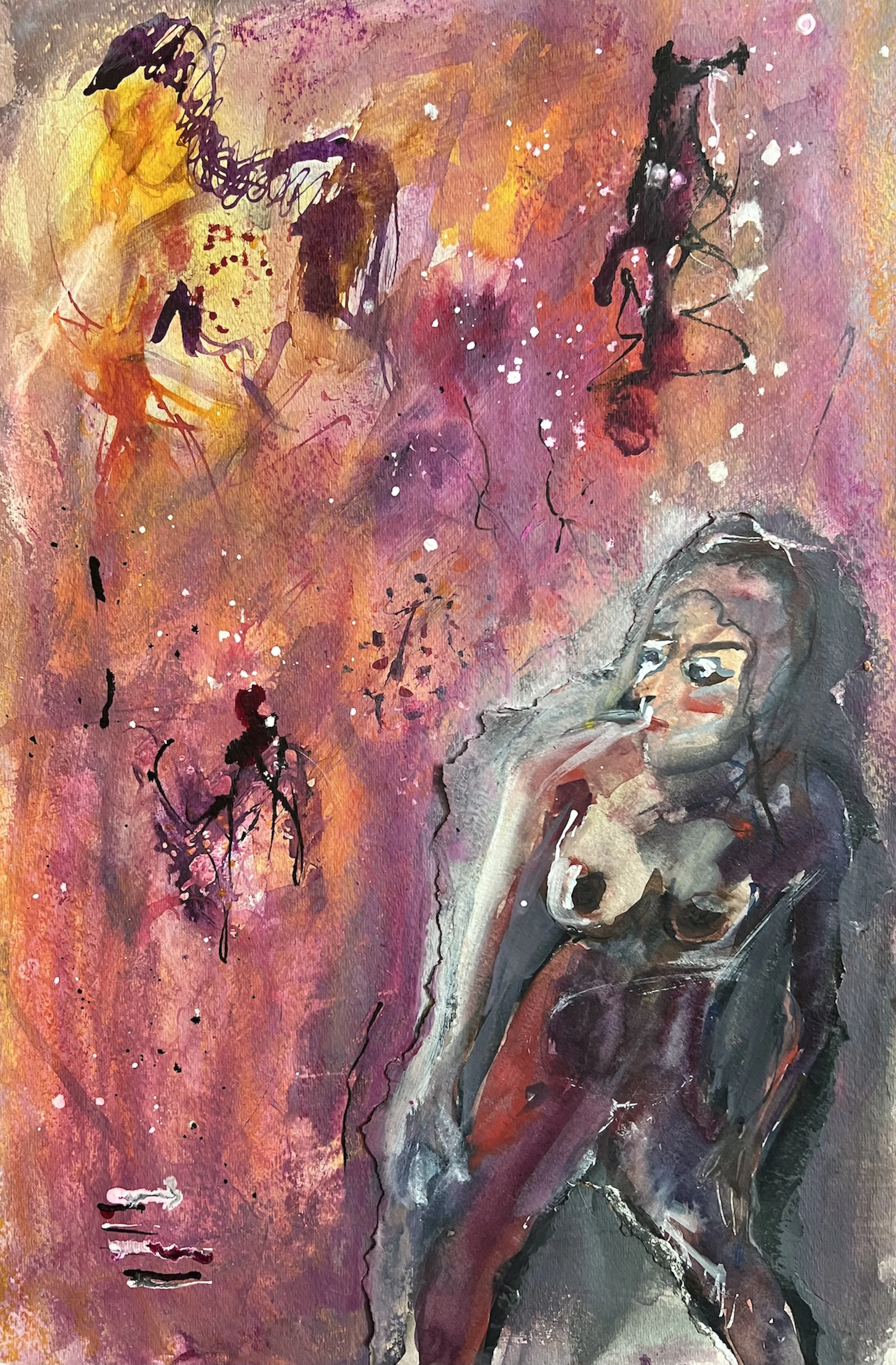 Miscommunication mixed media on paper