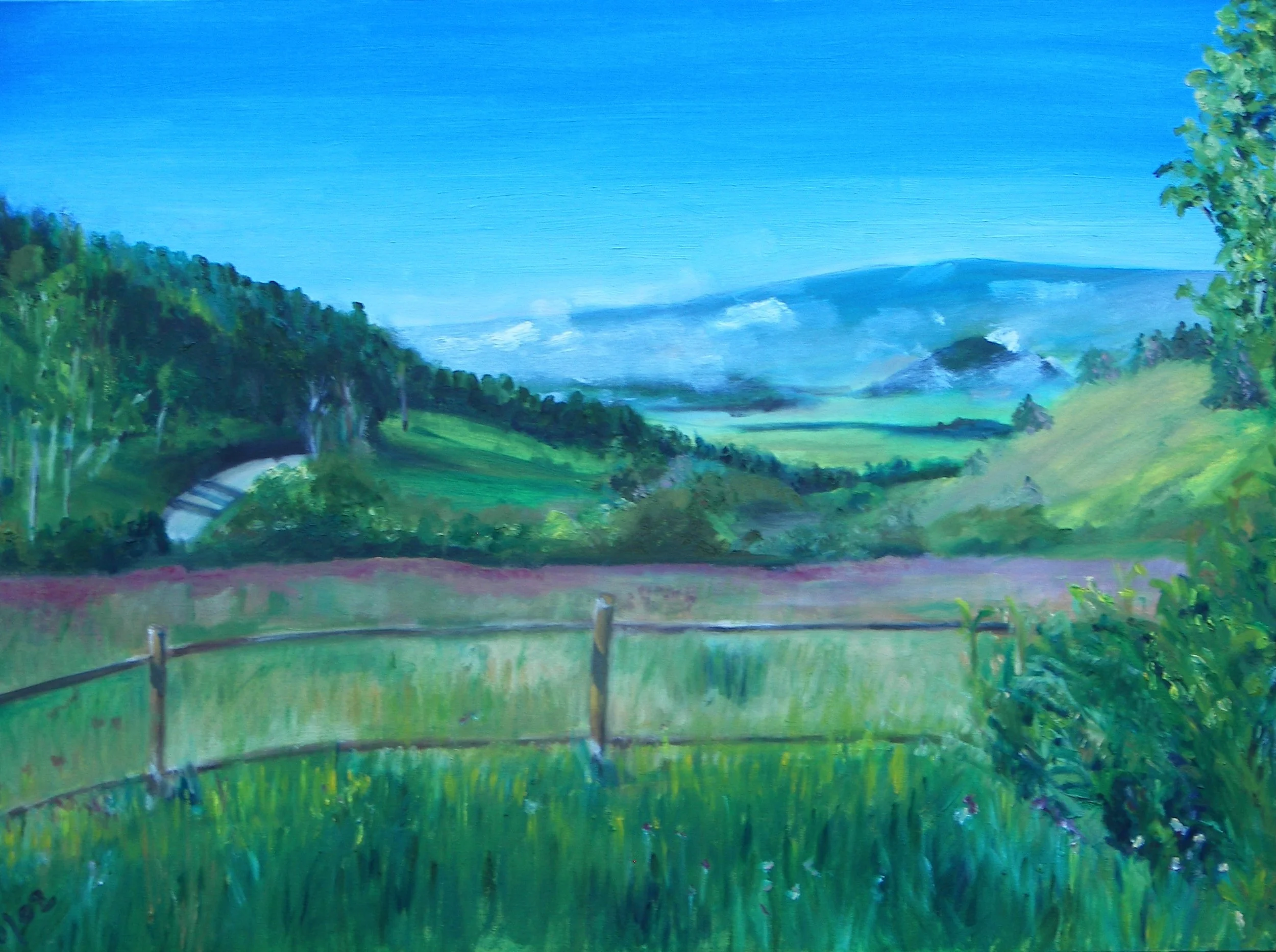 Janet's ranch 24 x 36 oil on canvas NFS
