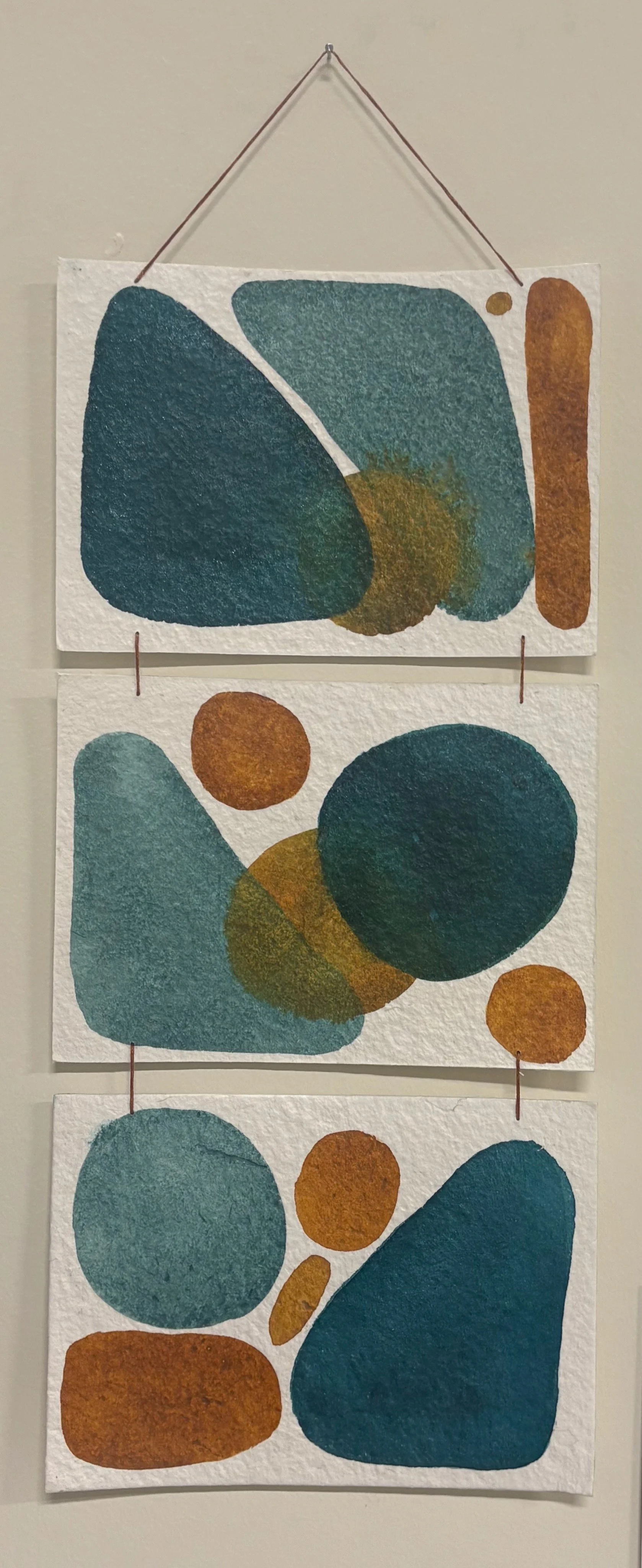 Stonehenge sunset 7 x 16  watercolor on wax-protected paper $75