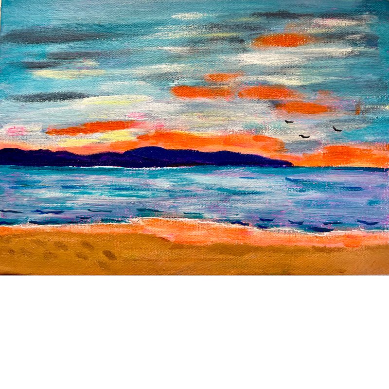 Sunrise Glow, Embo Beach (Original on canvas)