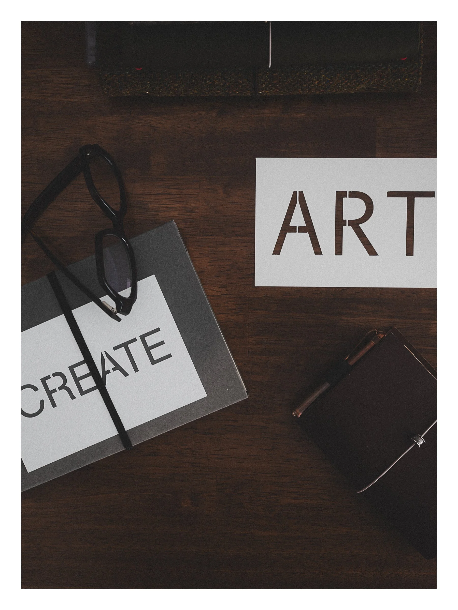 How to Make Simple Stencil Word Postcards with the Cricut