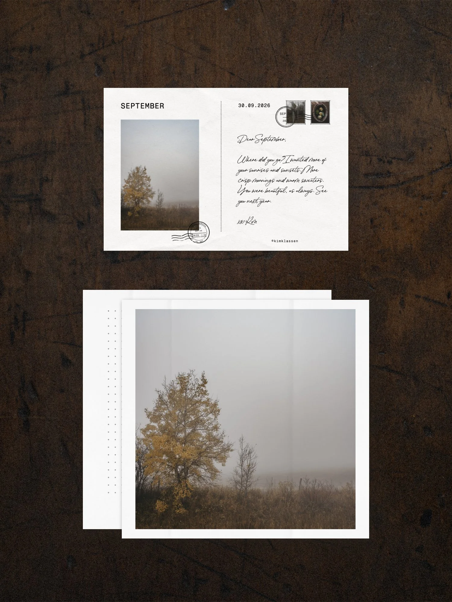POSTCARD UPDATES — SQUARES &amp; MORE ROOM FOR WORDS