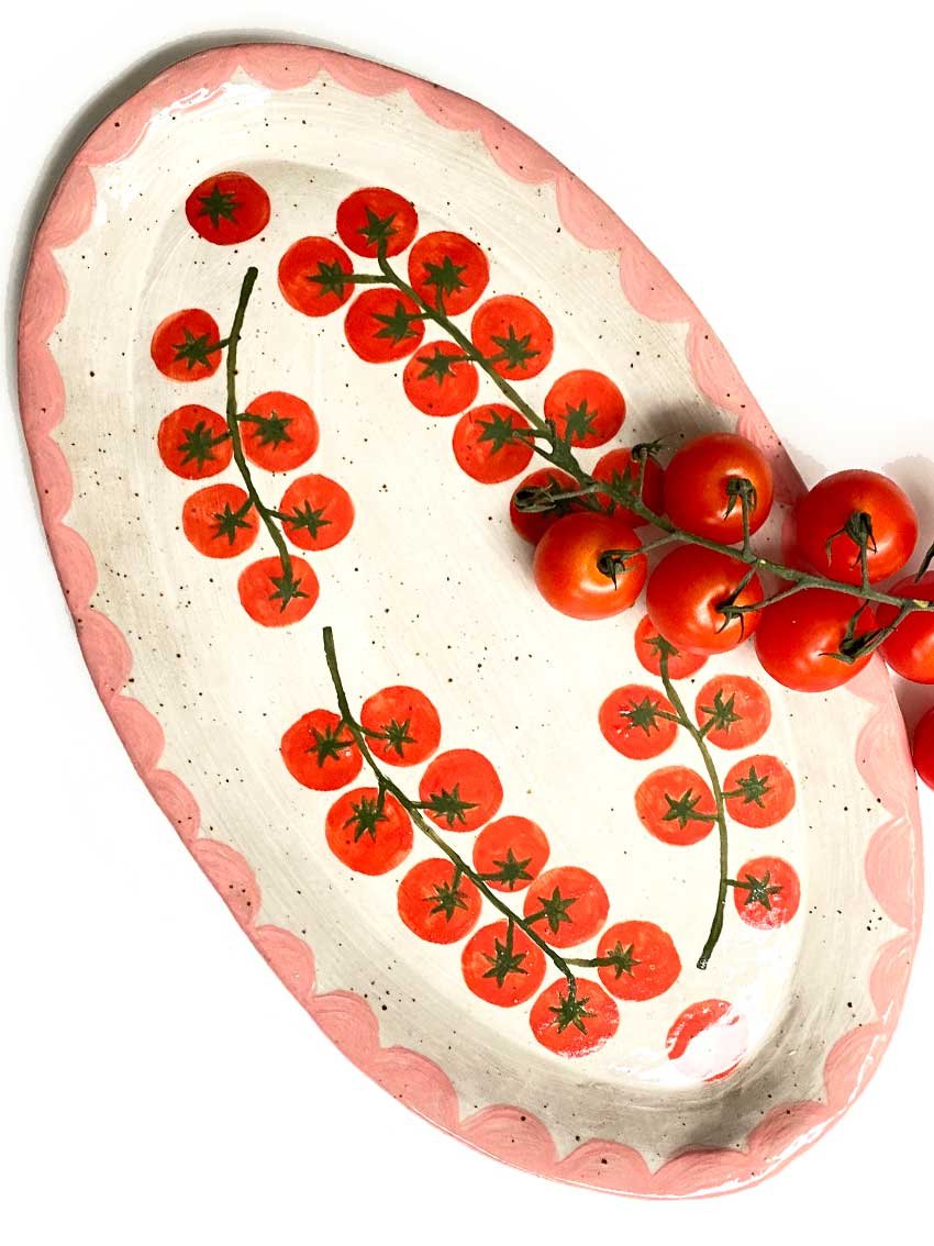 Handmade 'Cherry Tomato' platter
