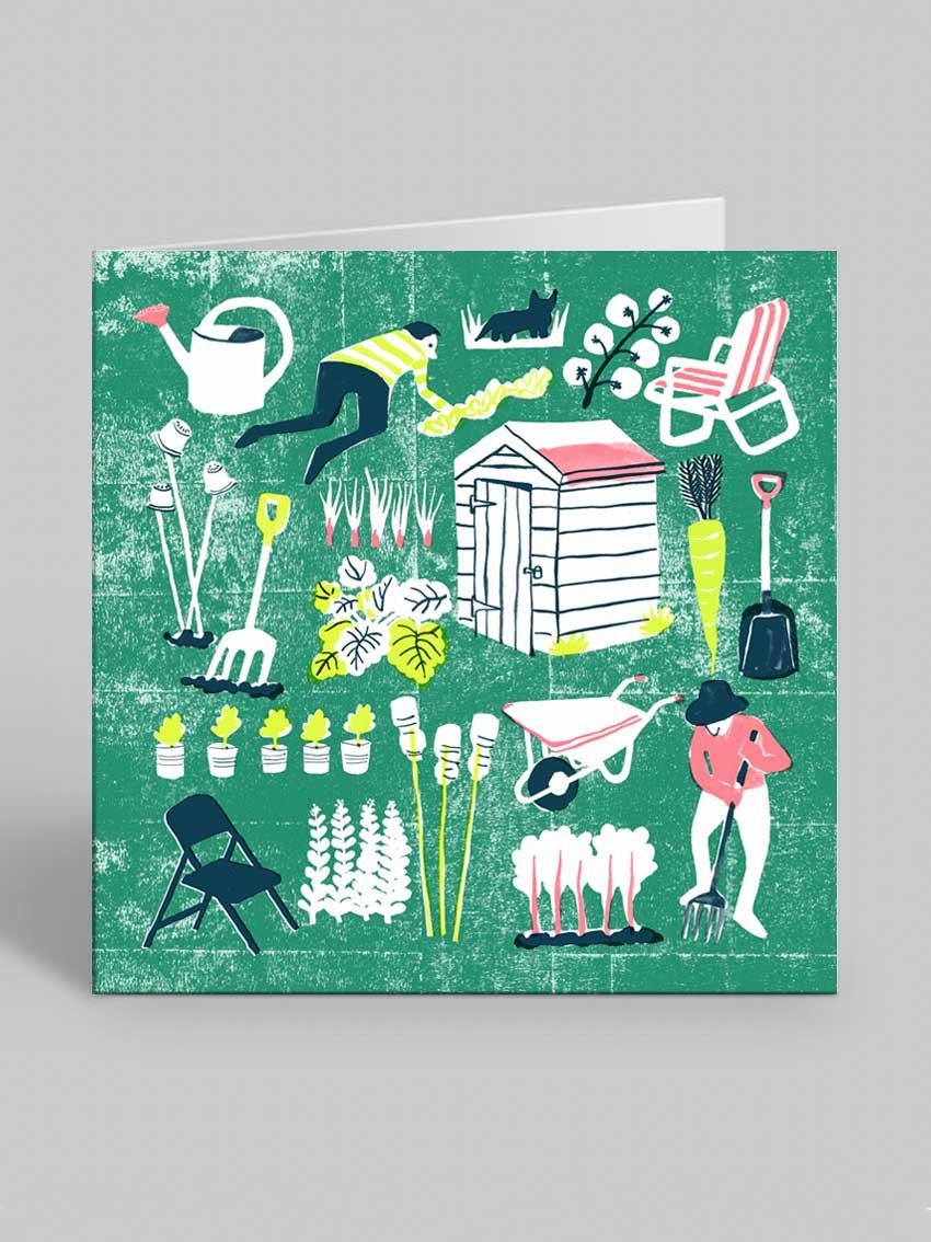 'Spring Greens' card