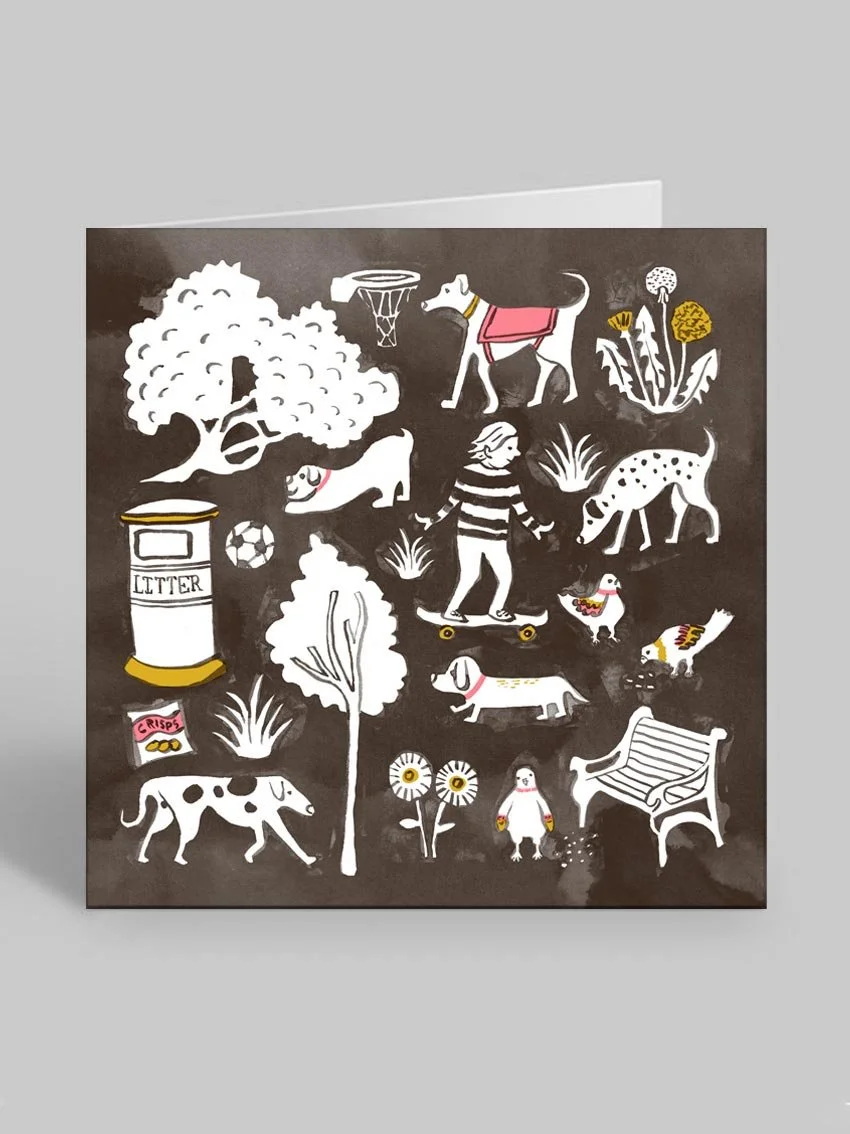 'Park Life' greeting card. See shop for more info.