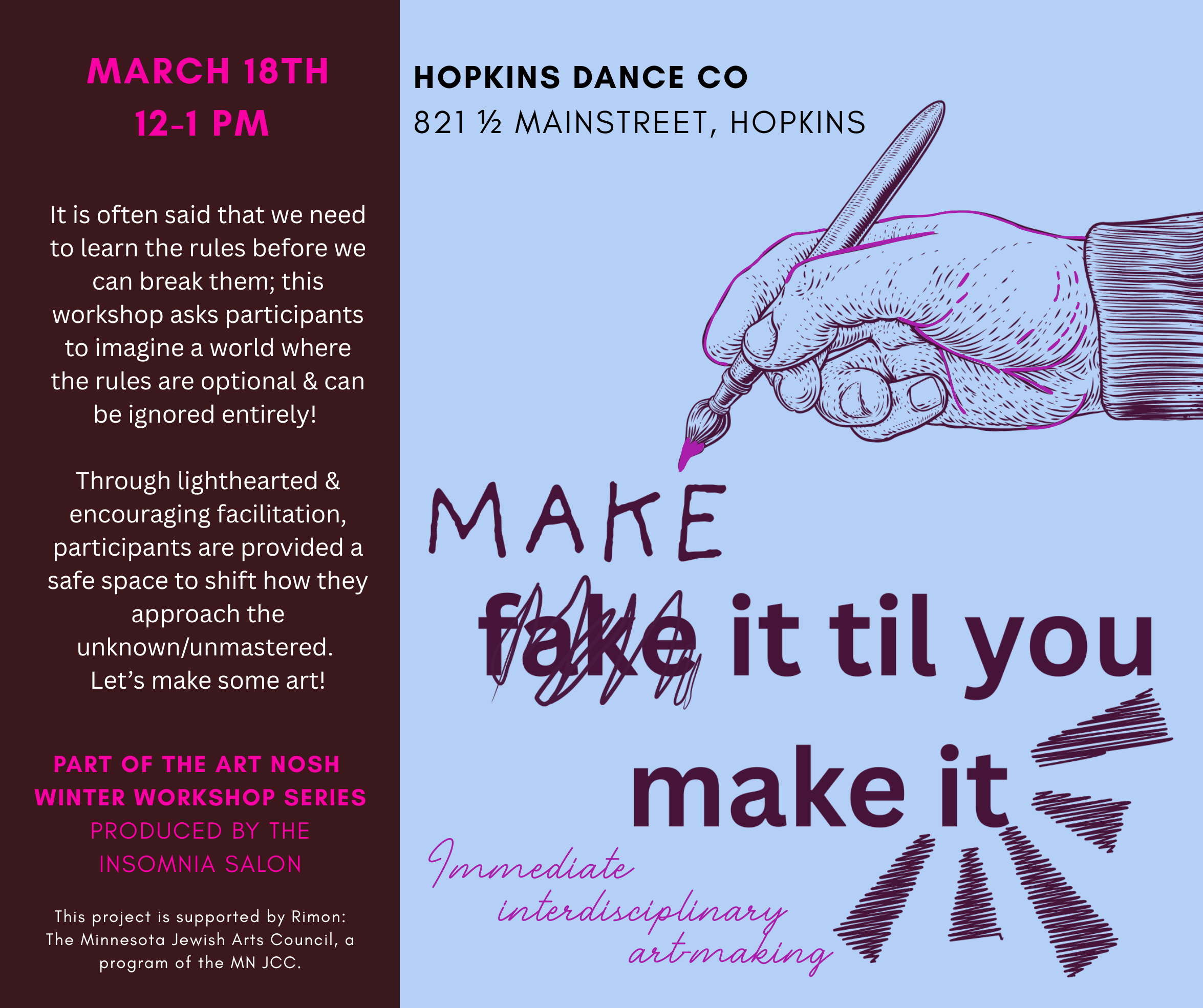 Make It Till You Make It: Immediate Interdisciplinary Artmaking