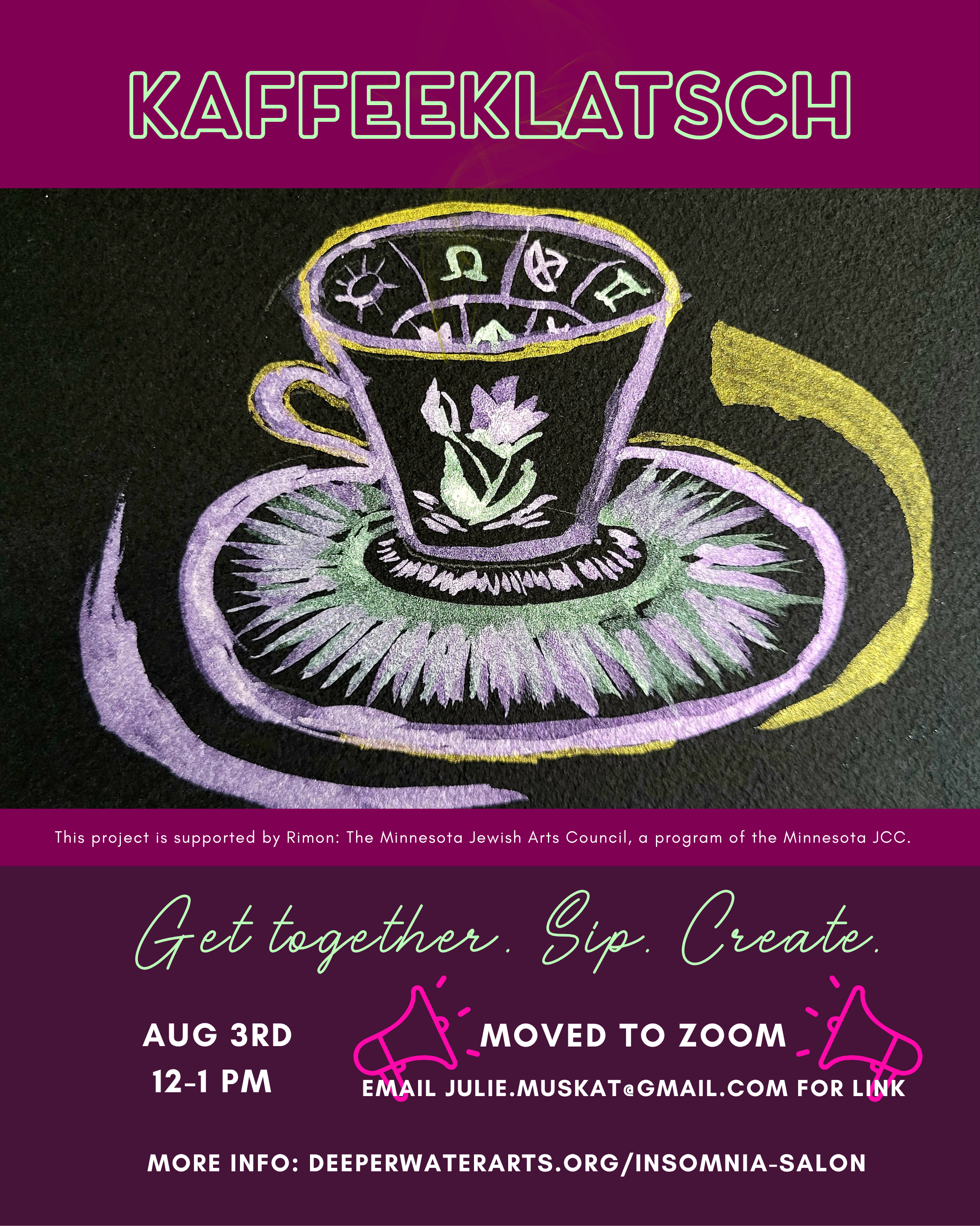 Aug 3rd Kaffeeklatsch at Open Book