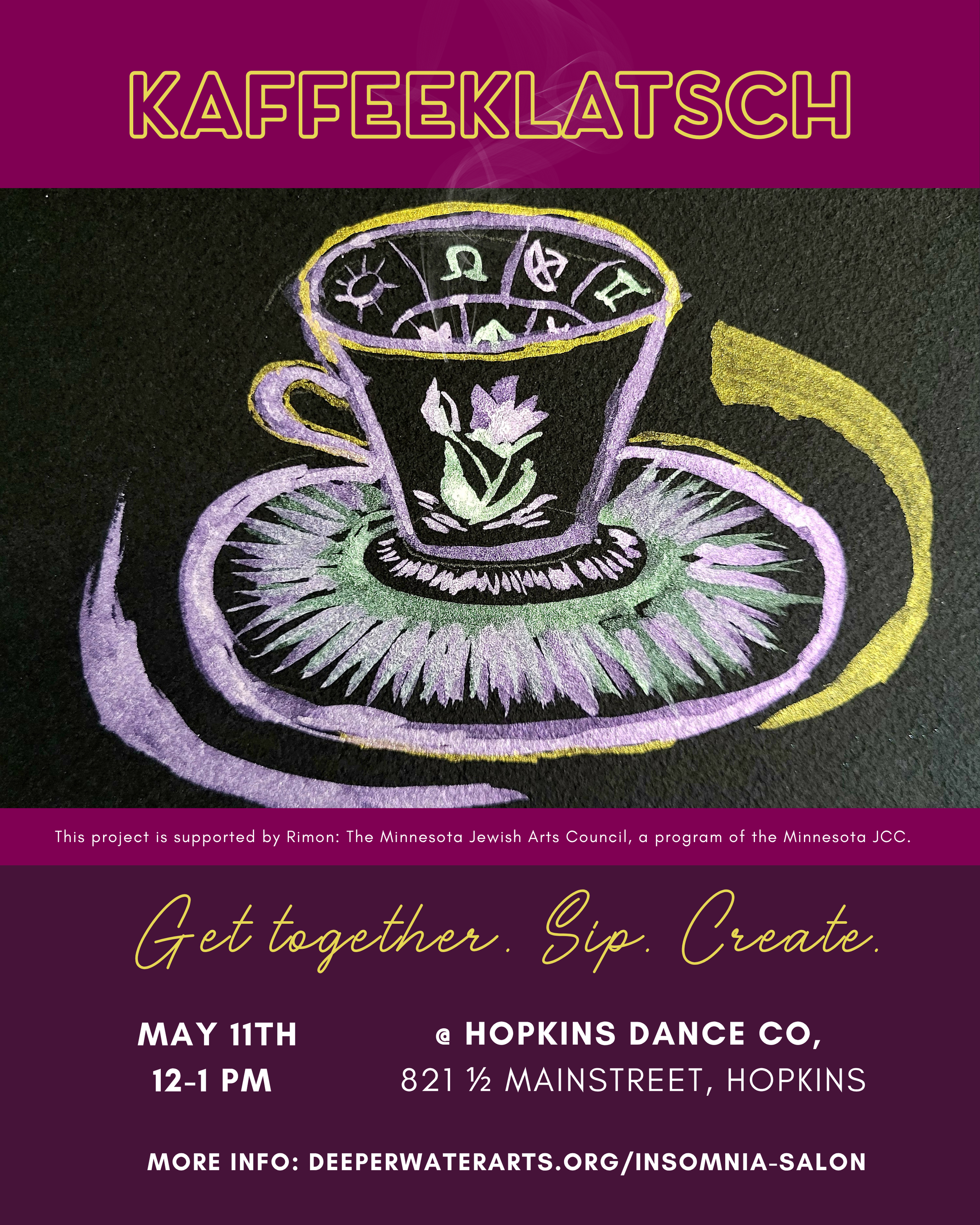 May 11th Kaffeeklatsch 12-1pm at Hopkins Dance Company