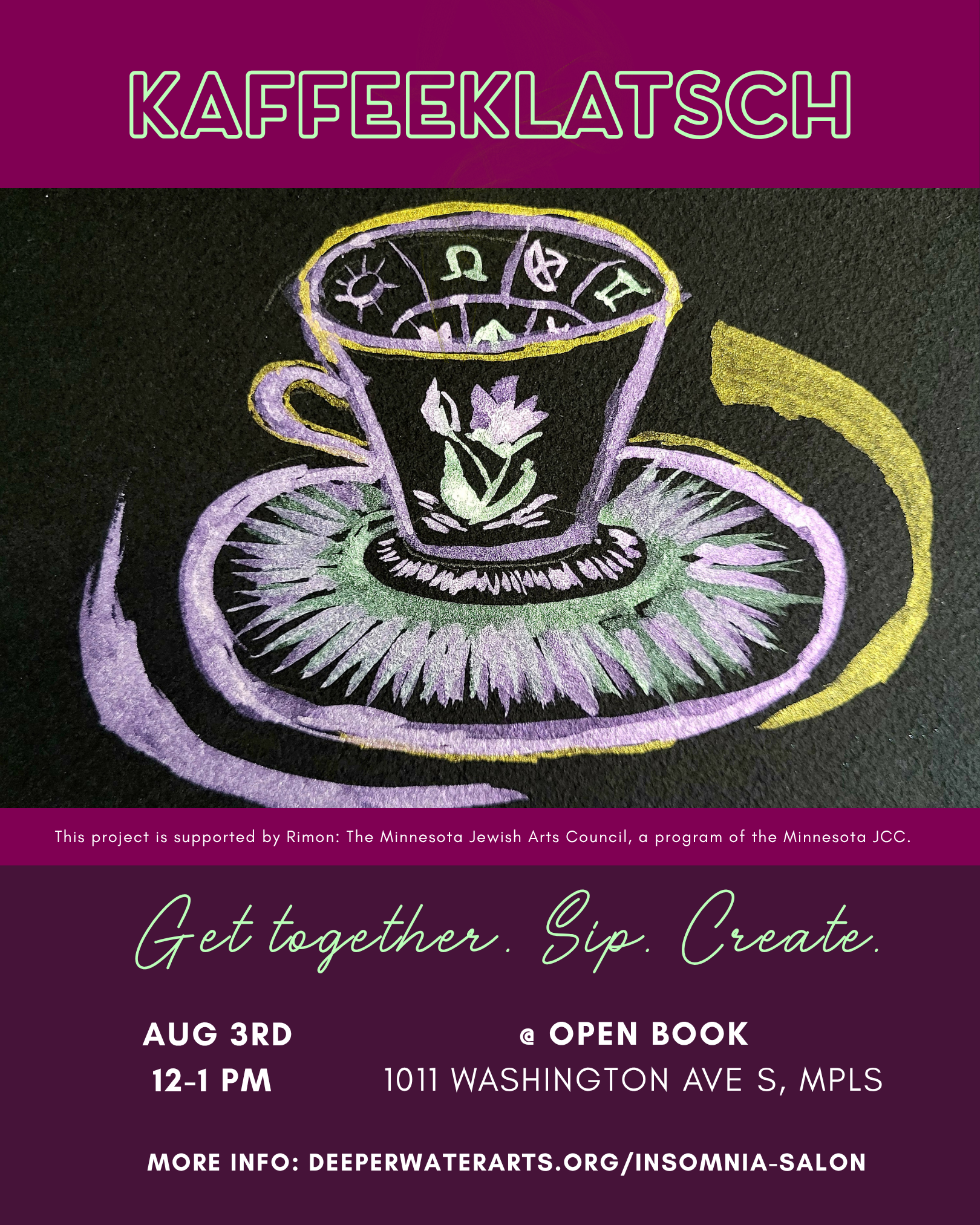Aug 3rd Kaffeeklatsch at Open Book