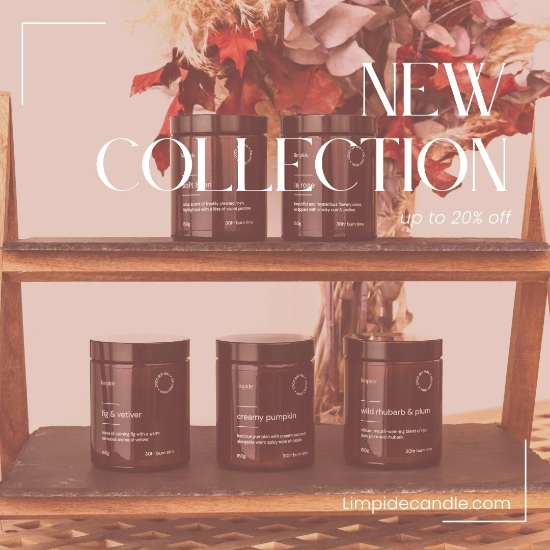 The new Limpide Candle collection is here to light up your life, with an array of unique scents that will give your home a fresh and inviting ambience. Whether you are looking for a subtle, relaxing scent in a jar candle, or a beautiful and exotic ar