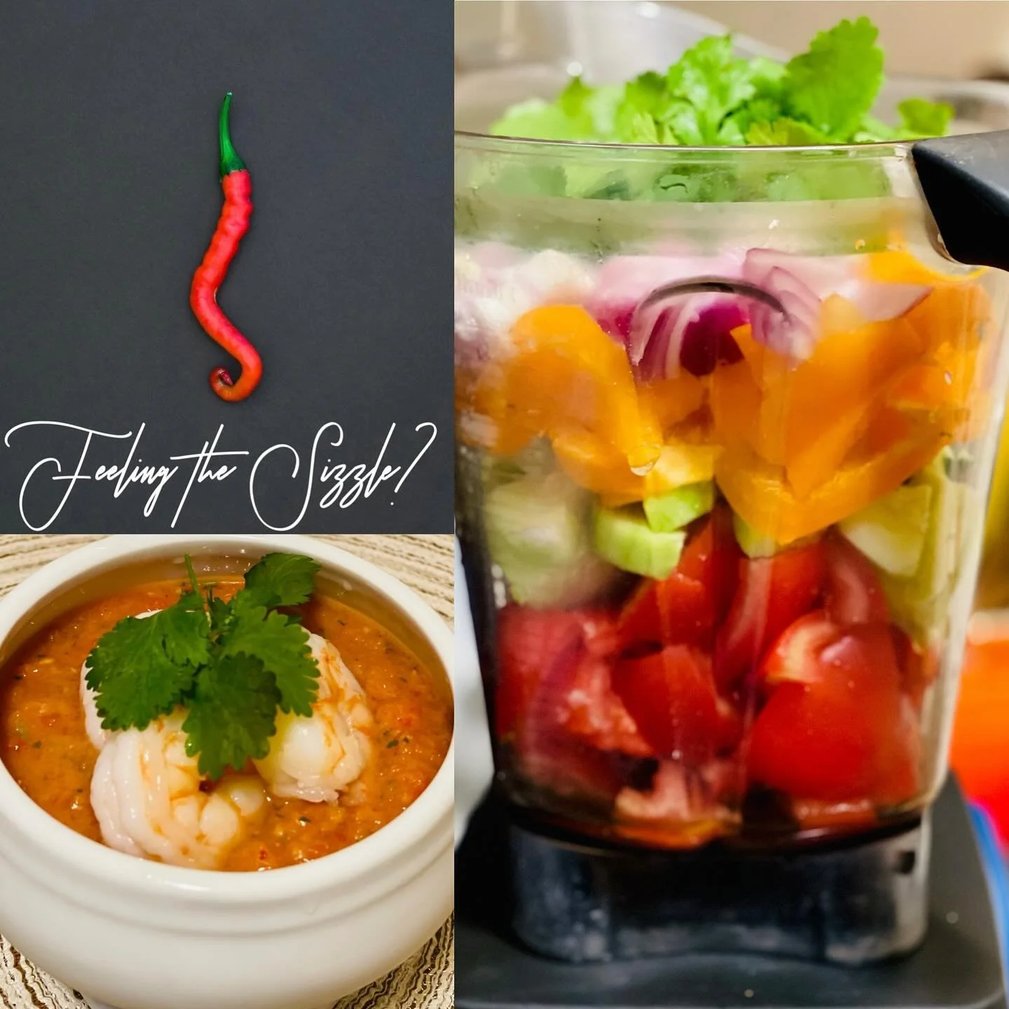 Hello Hot Stuff 🌶️ 🔥 

Looking for a way to cool down while embracing the summer heat? Gazpacho = healthy and refreshing! 

Did you know Onions have been shown to have beneficial effects on testosterone and can help boost your Libido? They also low