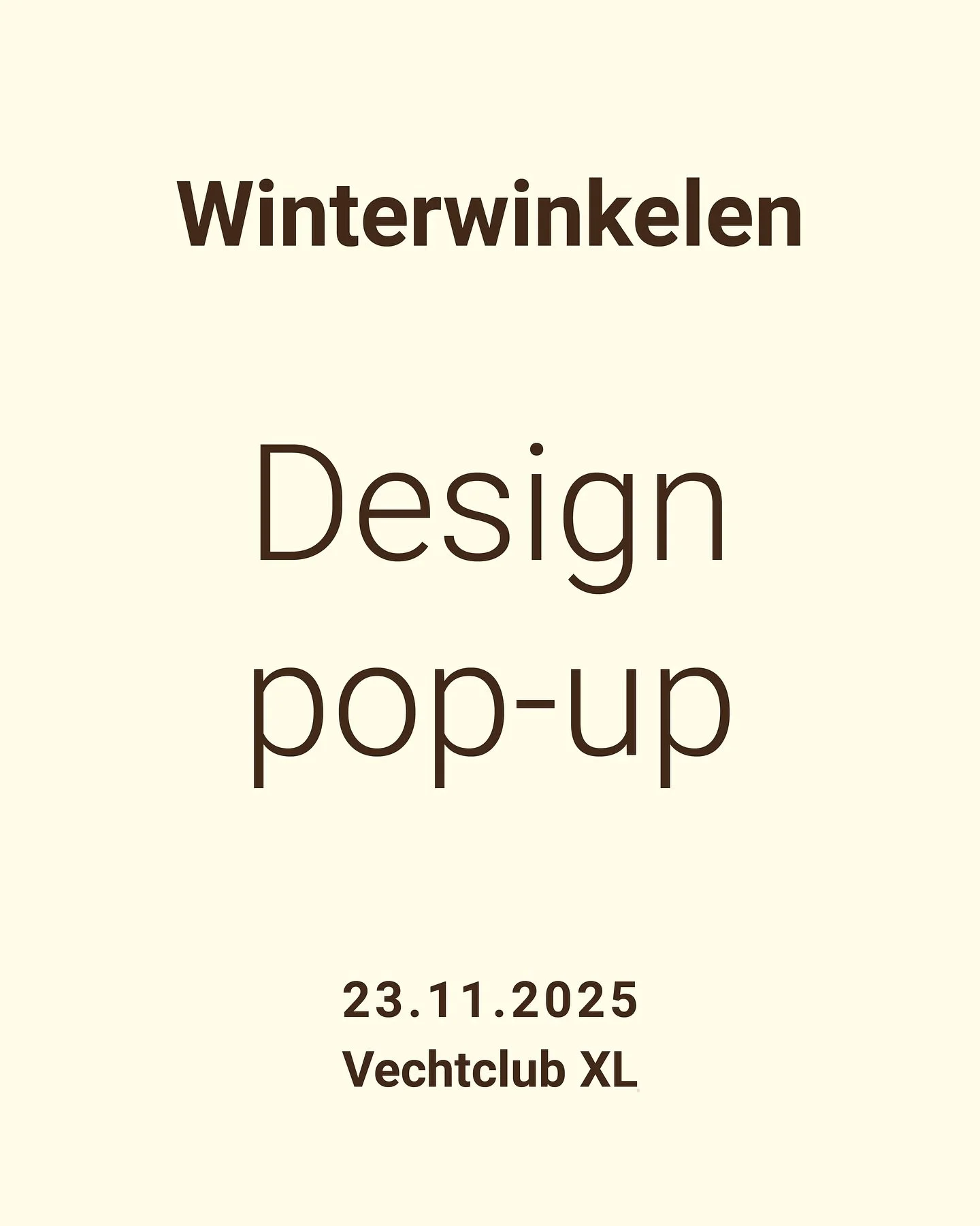 Visit our Design pop-up during Winterwinkelen at @vechtclub.utrecht ! We&rsquo;ve carefully curated our products and we&rsquo;re excited to tell you more about them. See you the 23rd!