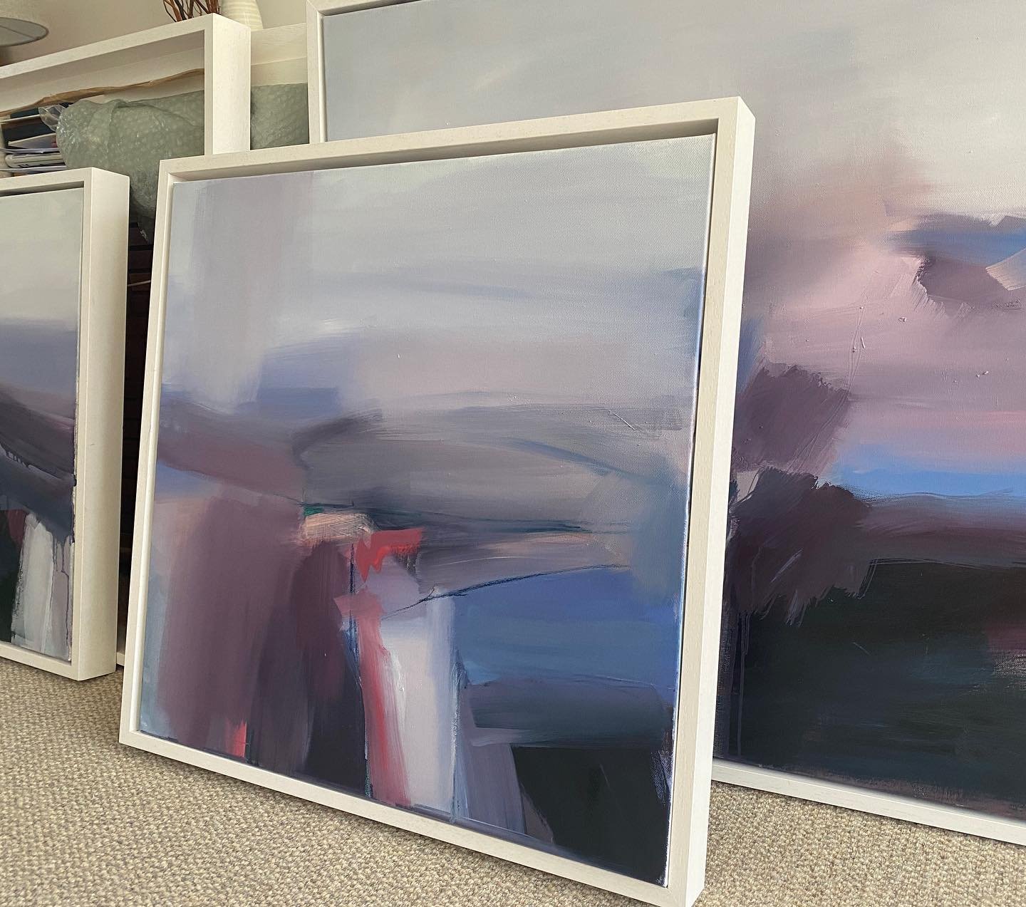 New paintings getting finished off and ready for Berretts Farm, this Monday 6th May ☀️

#sussexart 
#westsussexlife 
#westsussexartist 
#horshamartists 
#inspiredbythelandscape 
#contemporaryabstract 
#contemporaryabstraction 
#britishabstractpaintin