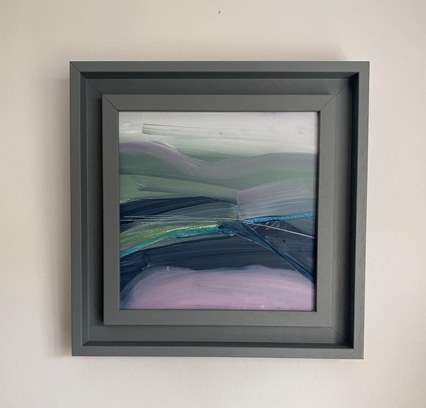 New grey frames for these landscape panels - I have always preferred white to frame my work and most of the time I still do but sometimes it&rsquo;s good to have a change! 

#sussexartist 
#sussexartists 
#inspiredbythelandscape 
#oilonpanel 
#contem