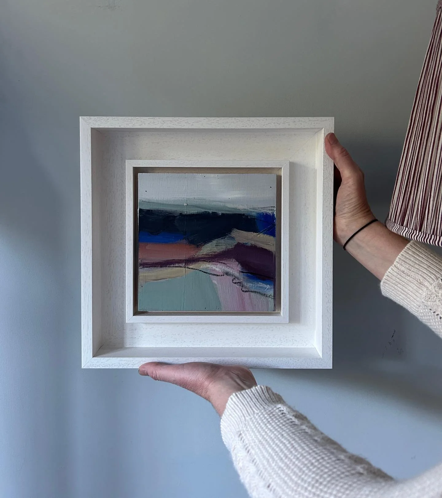 I had the pleasure of delivering this painting-  sold through Chalk Gallery, Lewes - to its new home today and whilst doing that it was also really great to see my Peony painting from last summer now hanging and looking lovely. 
We had a wander aroun