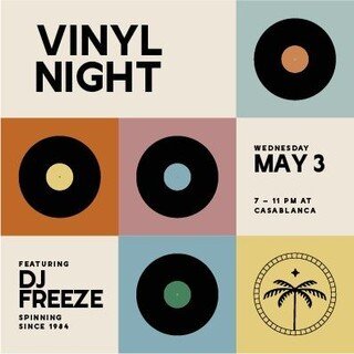 This weeks line-up 🎶 ⁠
⁠
Wed. 7-11p | Vinyl Night w. DJ Freeze⁠
Fri. 7-11p | @elkinpautt⁠
Sat. 3-7p | @rizkillla⁠
Sun. 3-7p | @nastea_nate⁠
⁠
Dine. Drink. Dance. Sing. Vibe. #TakeMetToCasablanca ⁠
⁠
⁠
⁠
#TakeMeToCasablanca⁠
⁠
#dallas #bishoparts #bi
