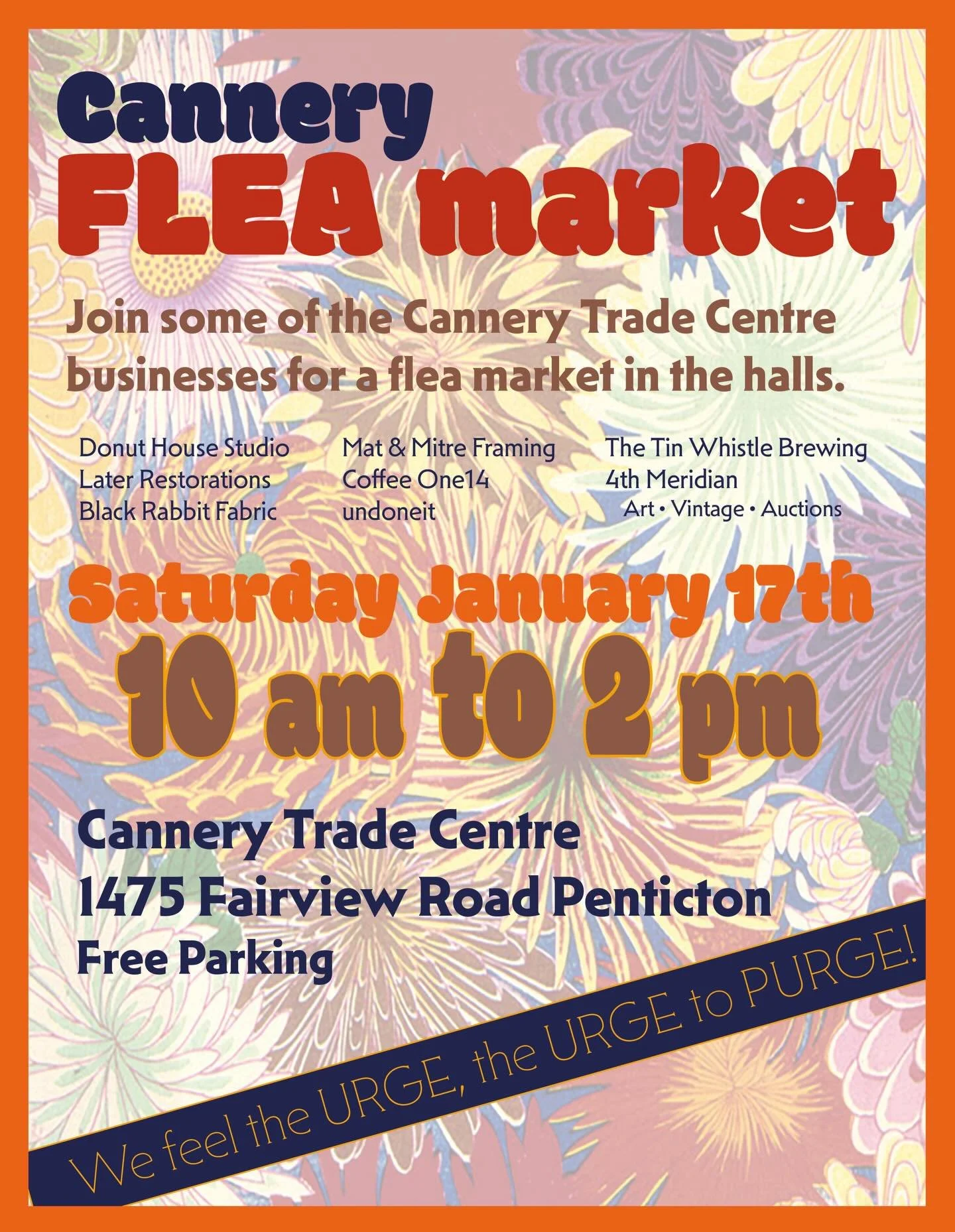 Flea! Together with some @cannerytradecentre friends we are having a Flea Market, Saturday January 17th, 10am to 2pm. 
***We are pulling from storage and purging from the attic. We need more room for Spring inventory and fun things!