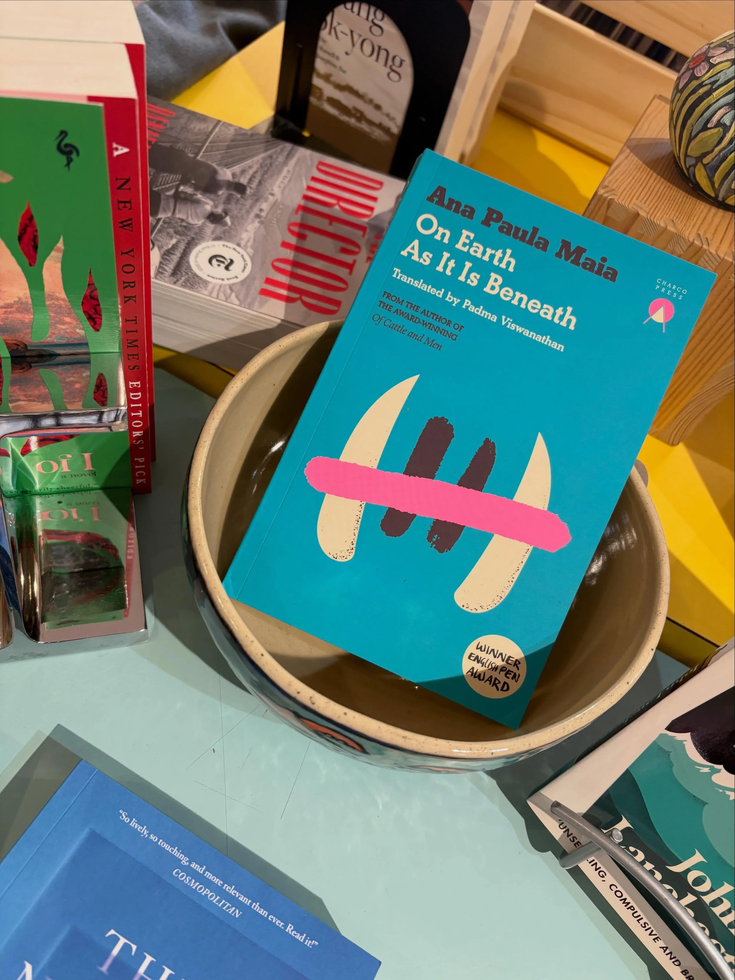 Hey Naramata - and World! 
We have *almost* all of the @thebookerprizes finalists in the shop this weekend! Lots of other stellar international fiction as well, including Booker long list nominees and past winners. 
It&rsquo;s a cooler start to the M