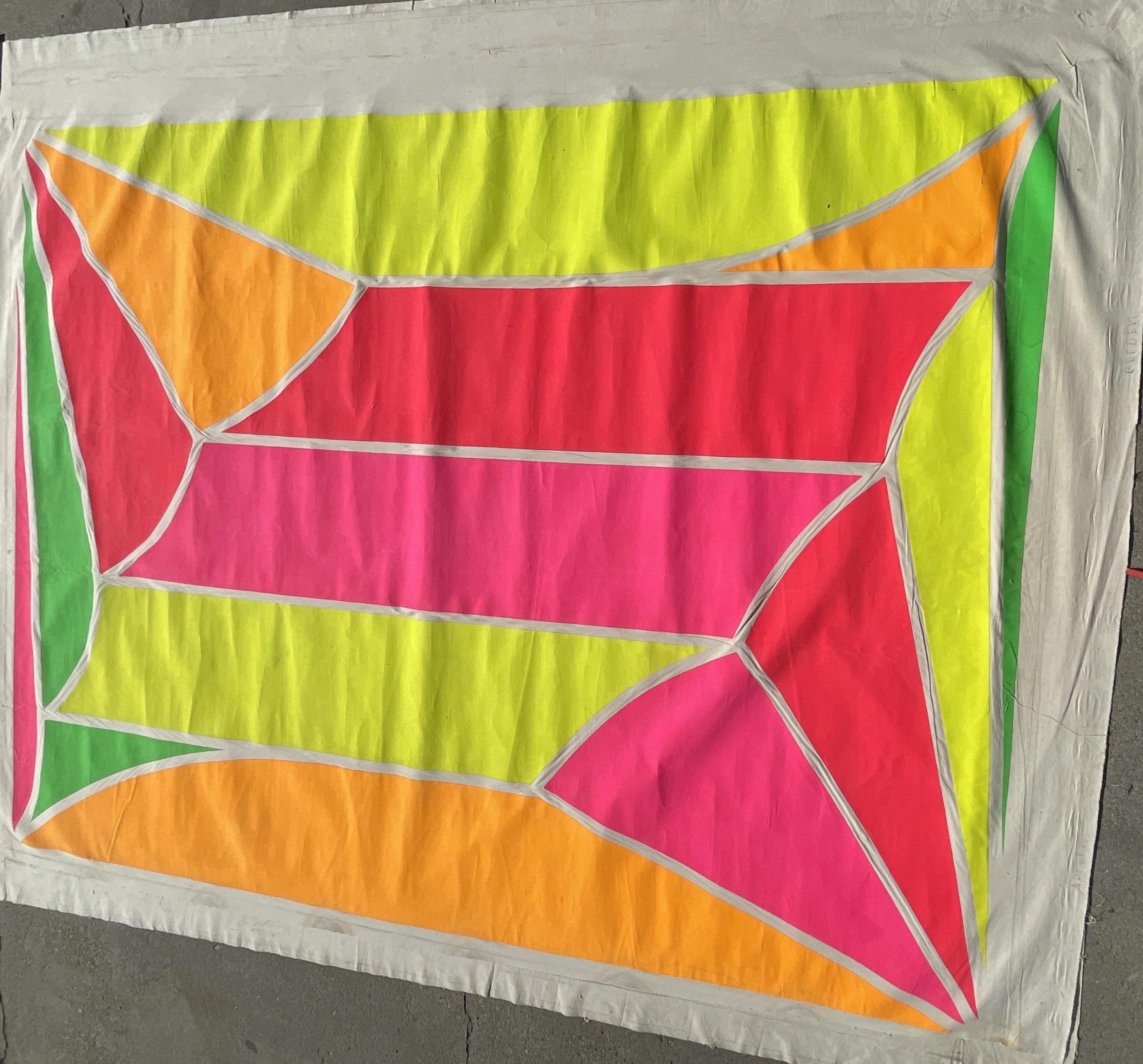 Untitled Painting #14  fluorescent paint on canvas, image 8’6” x 10’10”