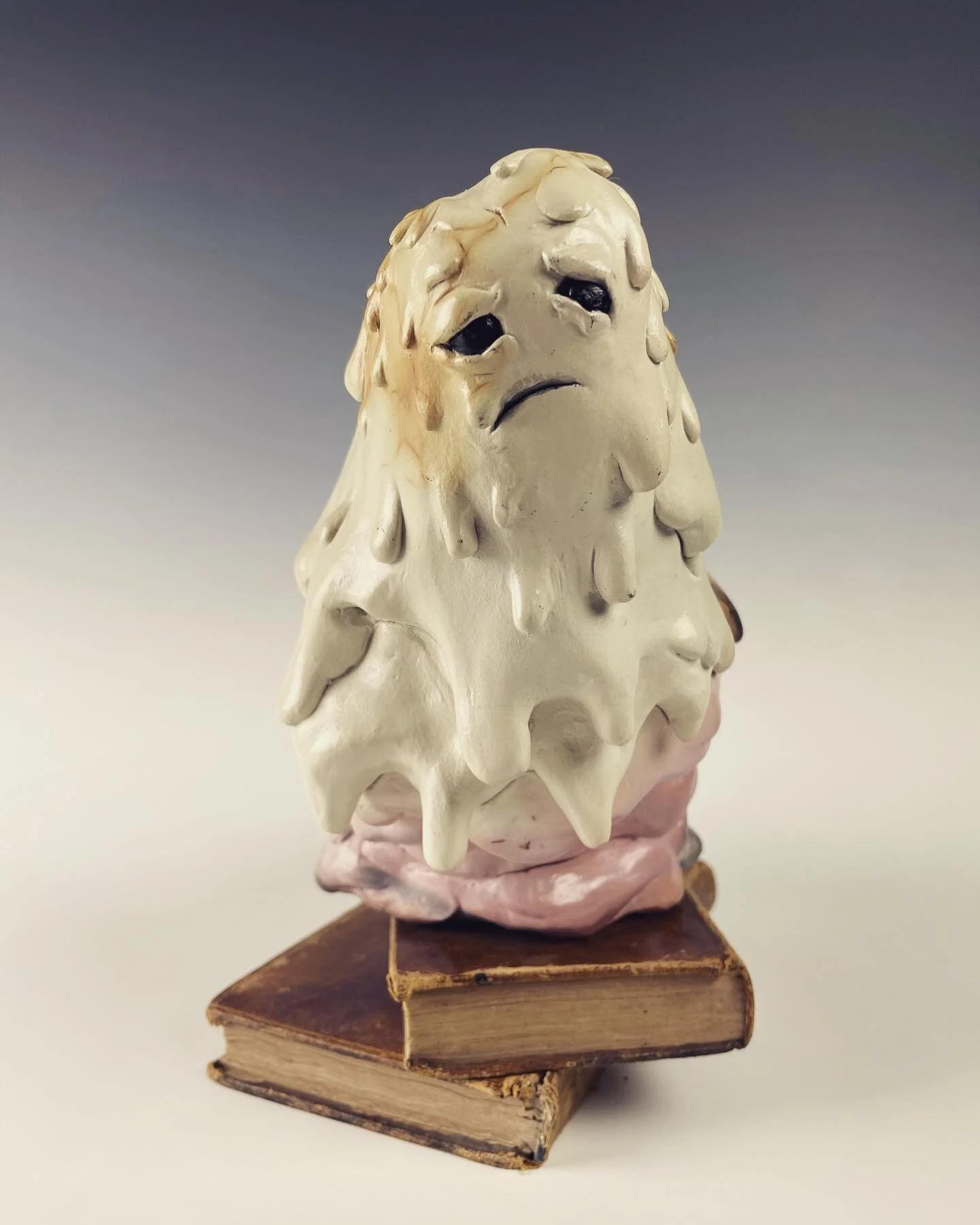 My friend sent me this poem by Naomi Shihab Nye and I thought it was fitting for this saggar-fired creature: &ldquo;Skin remembers how long the years grow when skin is not touched, a gray tunnel
of singleness, feather lost from the tail of a bird, sw