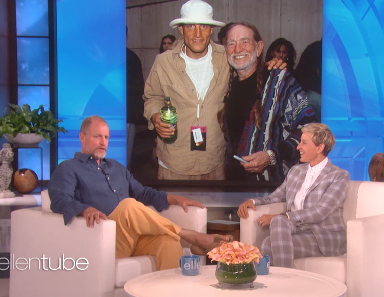 The Ellen Show: Willie Nelson Broke Woody Harrelson's Pot Sober Streak