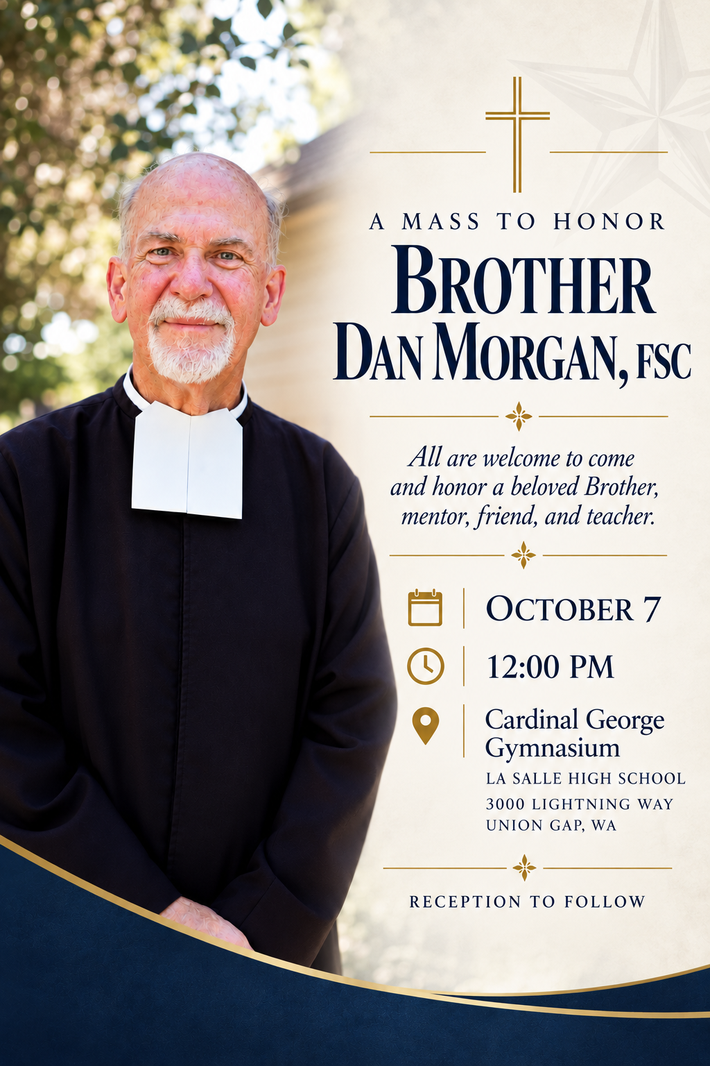 Brother Dan Morgan, Founding Principal of La Salle HS of Yakima.