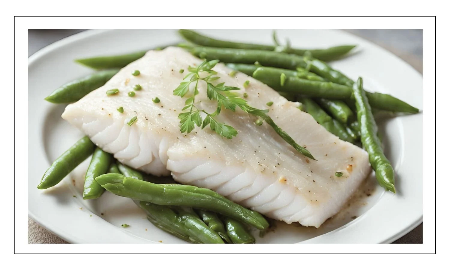 Steamed White Fish & Green Beans