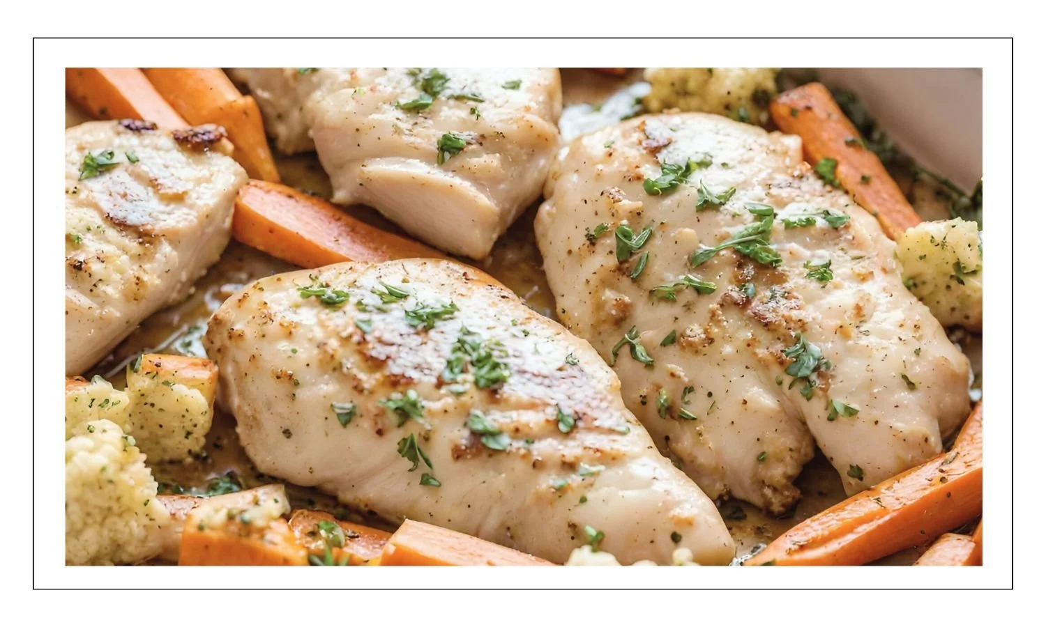 Baked Chicken Breast With Cauliflower & Carrots