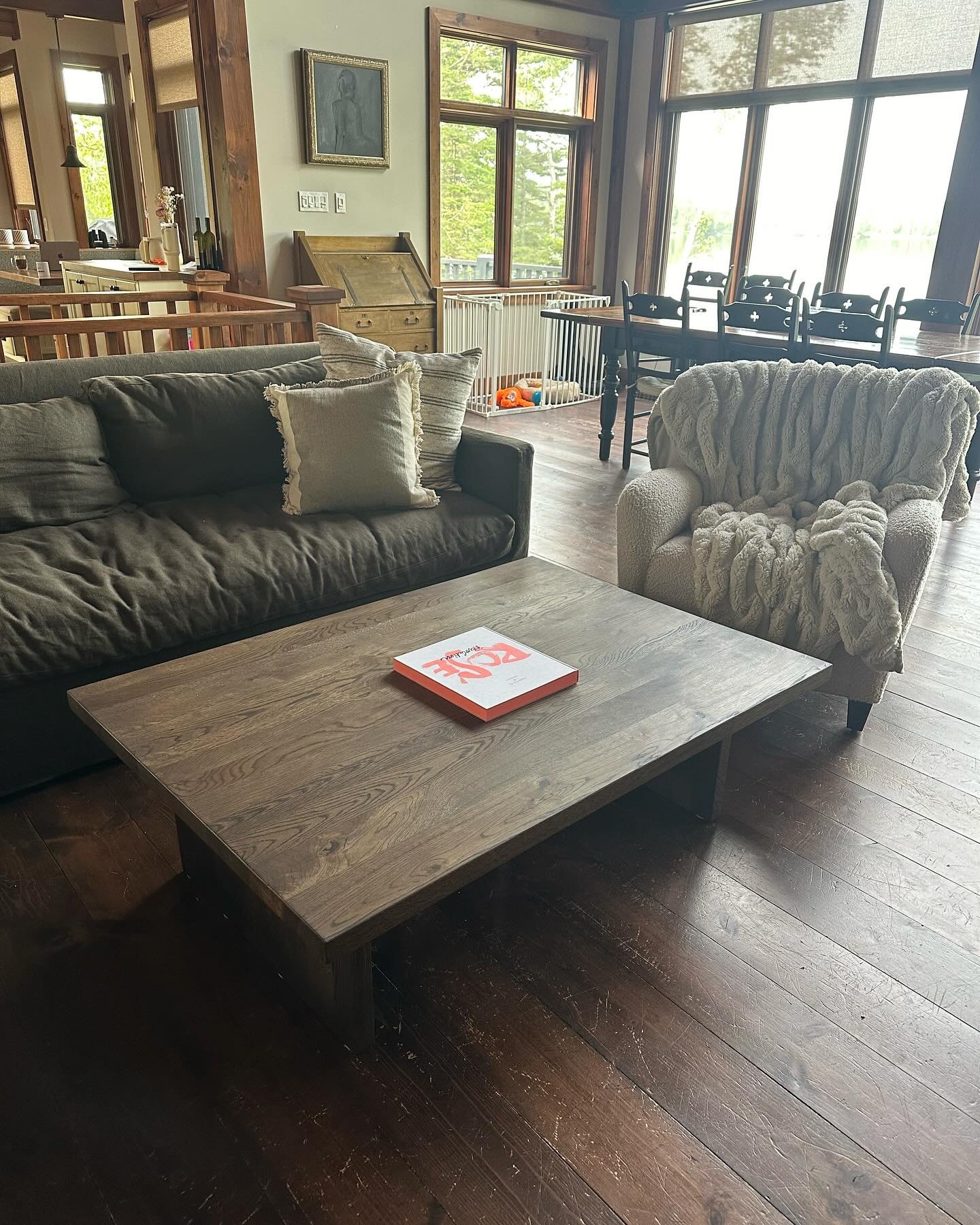 Our dear clients from Lantier,Quebec, sent us pictures of their new Payton coffee tables!  These tables are made from our light rustic European white oak and are custom sized to their specification and finished with Rubio Monocoat oil. In need of any
