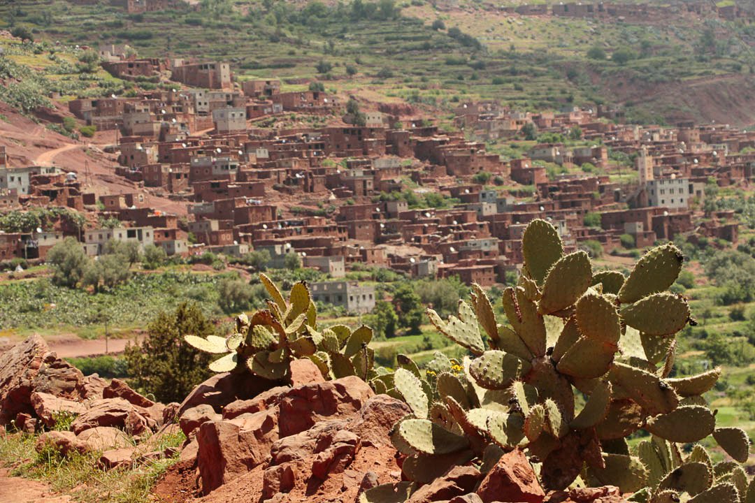 town on the side of a hill in the Atlas Mountains of Morocco.jpg