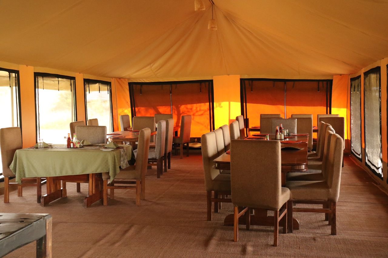 Tanzanian safari tent dining hall.JPG