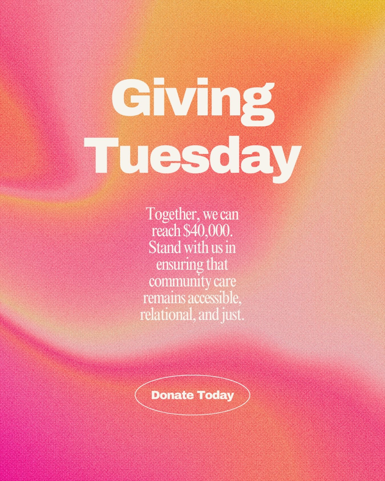 Today is the day. 💛 Giving Tuesday is our biggest opportunity of the year to keep mental health care accessible.

Every donation to TRC today is matched, up to $10,000. That means your support has double the impact for people who rely on sliding-sca