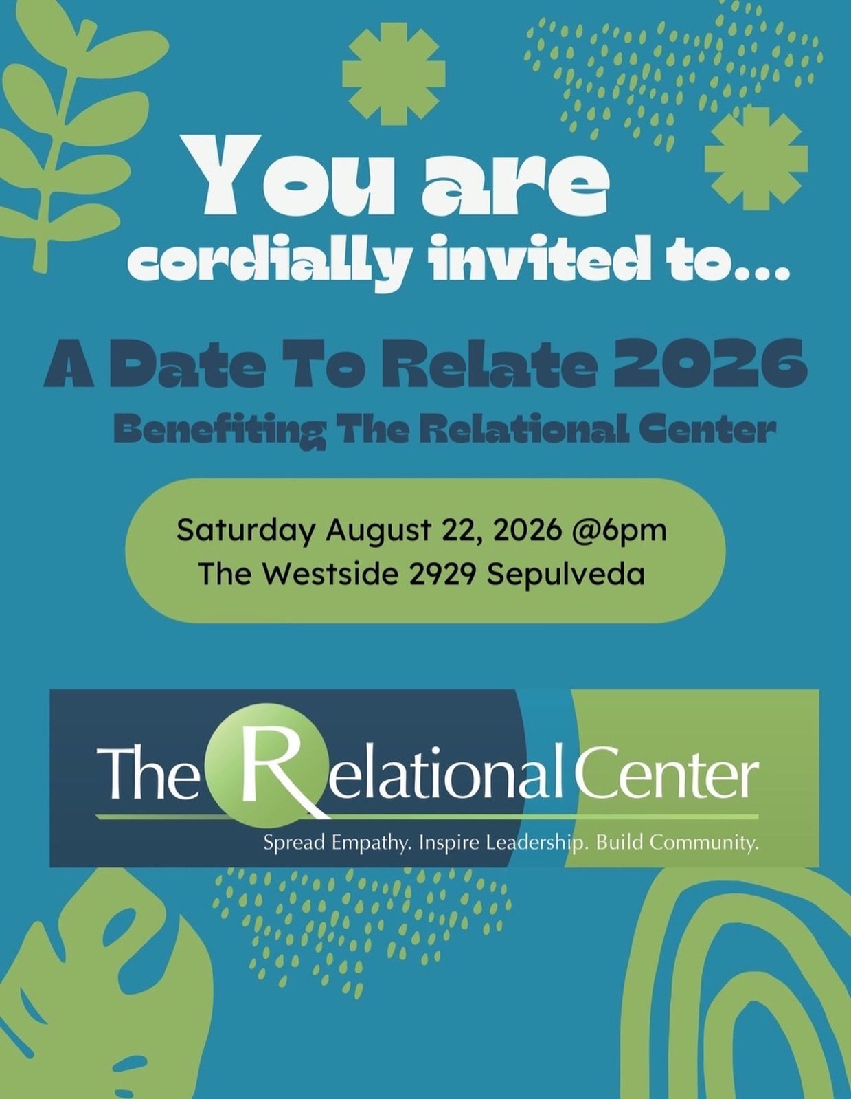 🌿Join us for A Date to Relate 2026, an evening supporting The Relational Center&rsquo;s mission to make mental health care and community-based healing more accessible across Los Angeles.✊🏽

We&rsquo;ll gather for dinner, dancing, and an auction&mda