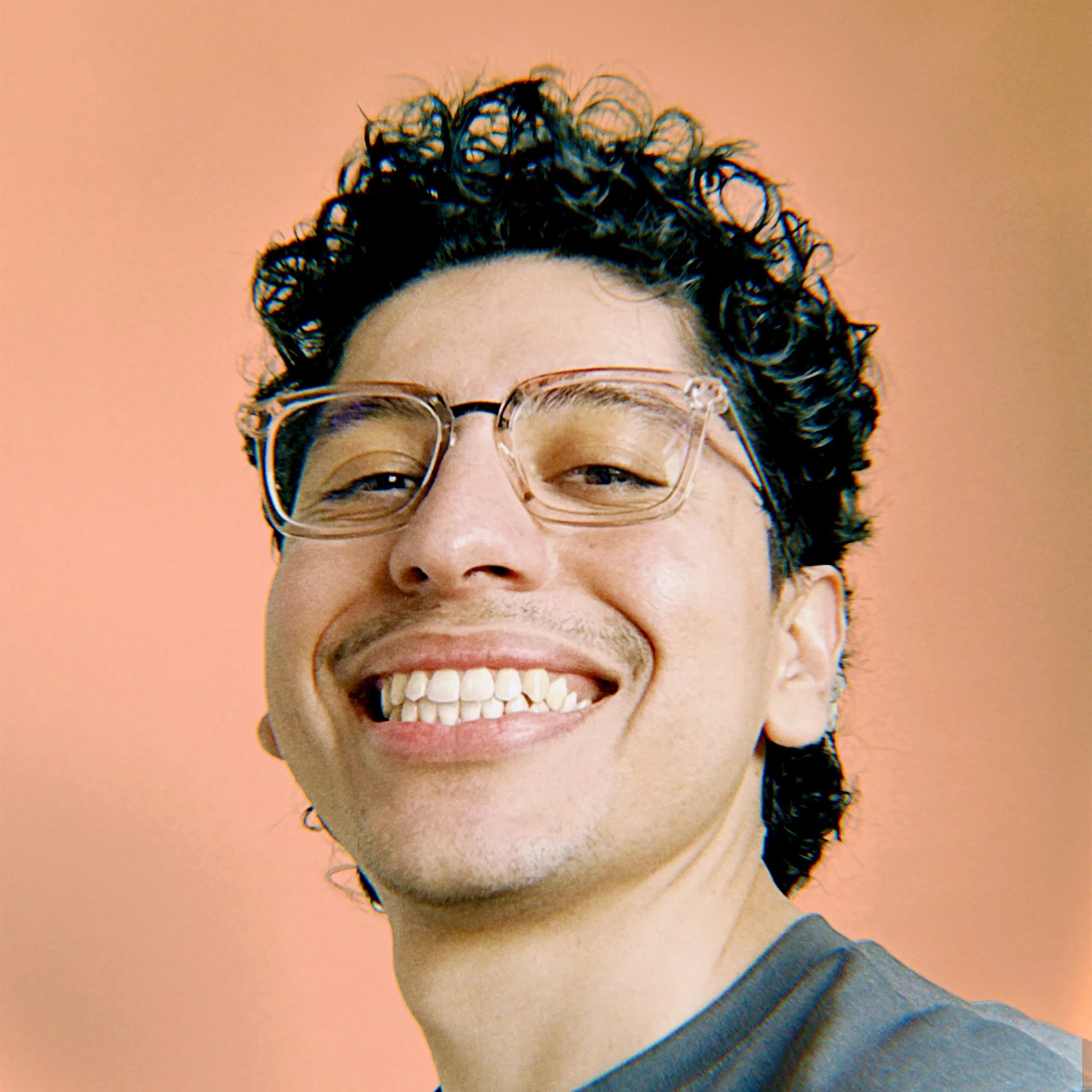 Close-up of portrait of Javier, the business owner.