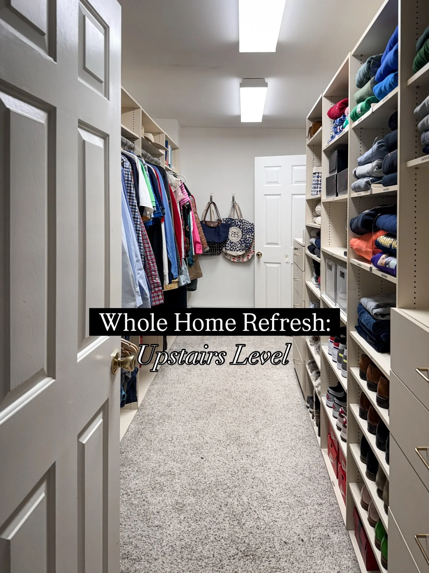 Whole home refresh: in parts 🙌🏼 We are project-based organizers, but we can also divide the project into sections. This month, we focused on the upstairs, then will move to the downstairs, and finally the basement/garage. ✨This way we can tackle th