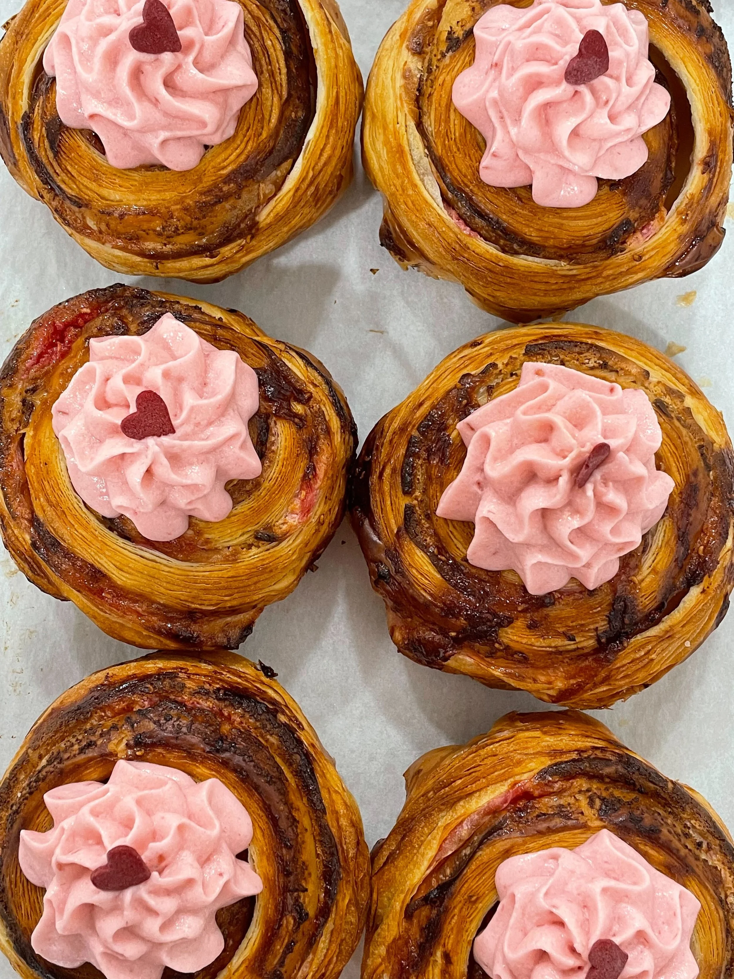Valentine's Raspberry Cream Cheese Croissant