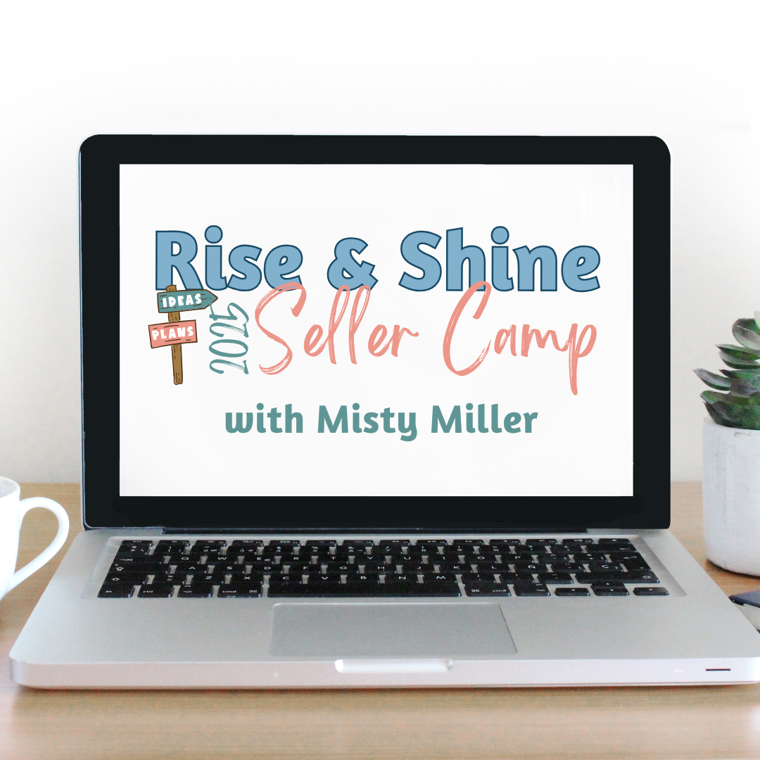 DIY Version - Learn how to find your time blocks, get organized, and refresh your product listings.
https://mistymillertpt.thrivecart.com/rise-and-shine-seller-camp-may-2025-diy/?coupon=DIYCAMP50OFF