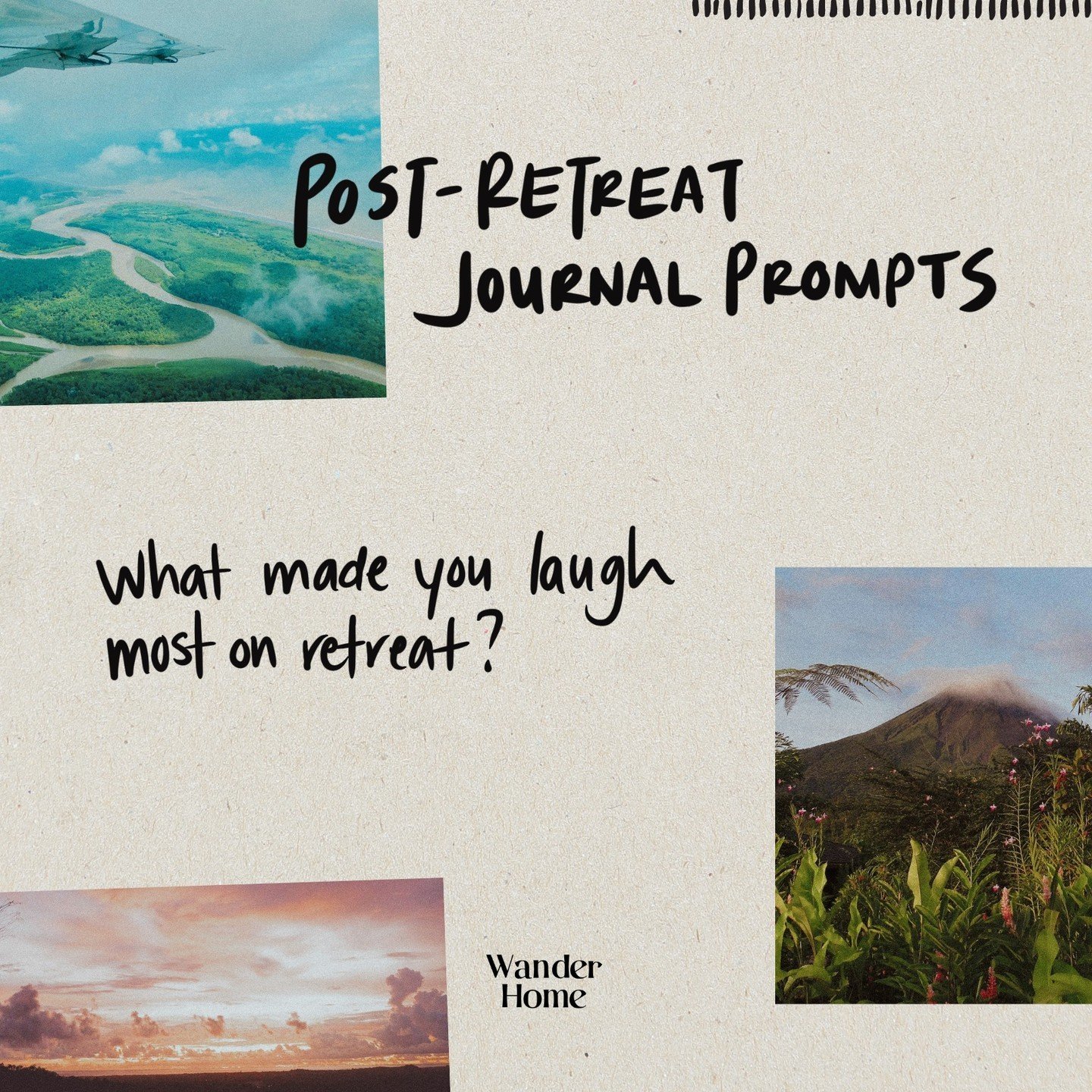 Have you been on a Wander Home retreat recently? Sometimes it&rsquo;s hard to transition back into your day-to-day routine while holding onto the magic you captured on retreat. Here are a few journal prompts you can use to reflect on your time away a