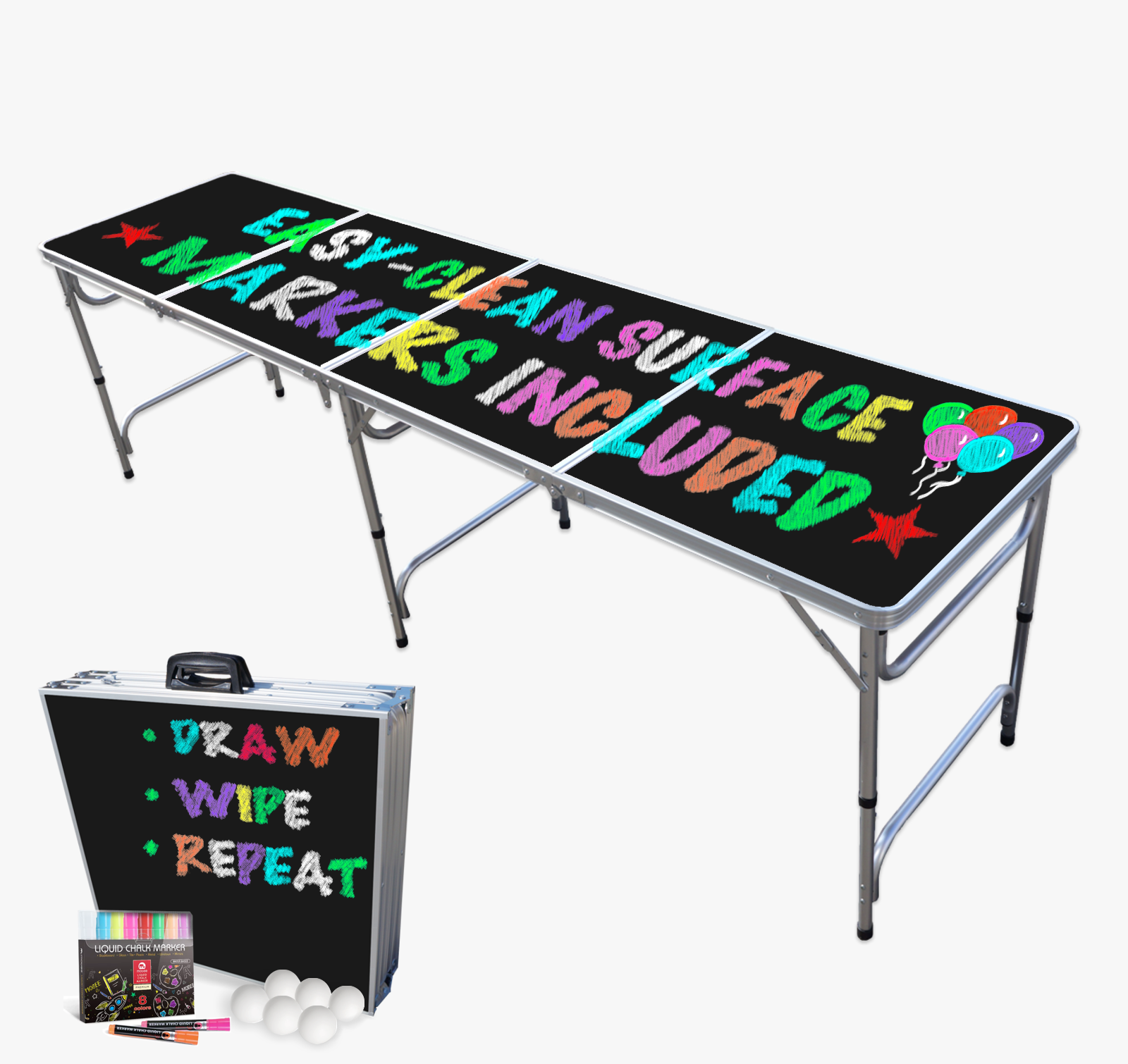 8 Foot Folding Portable Beer Pong Table