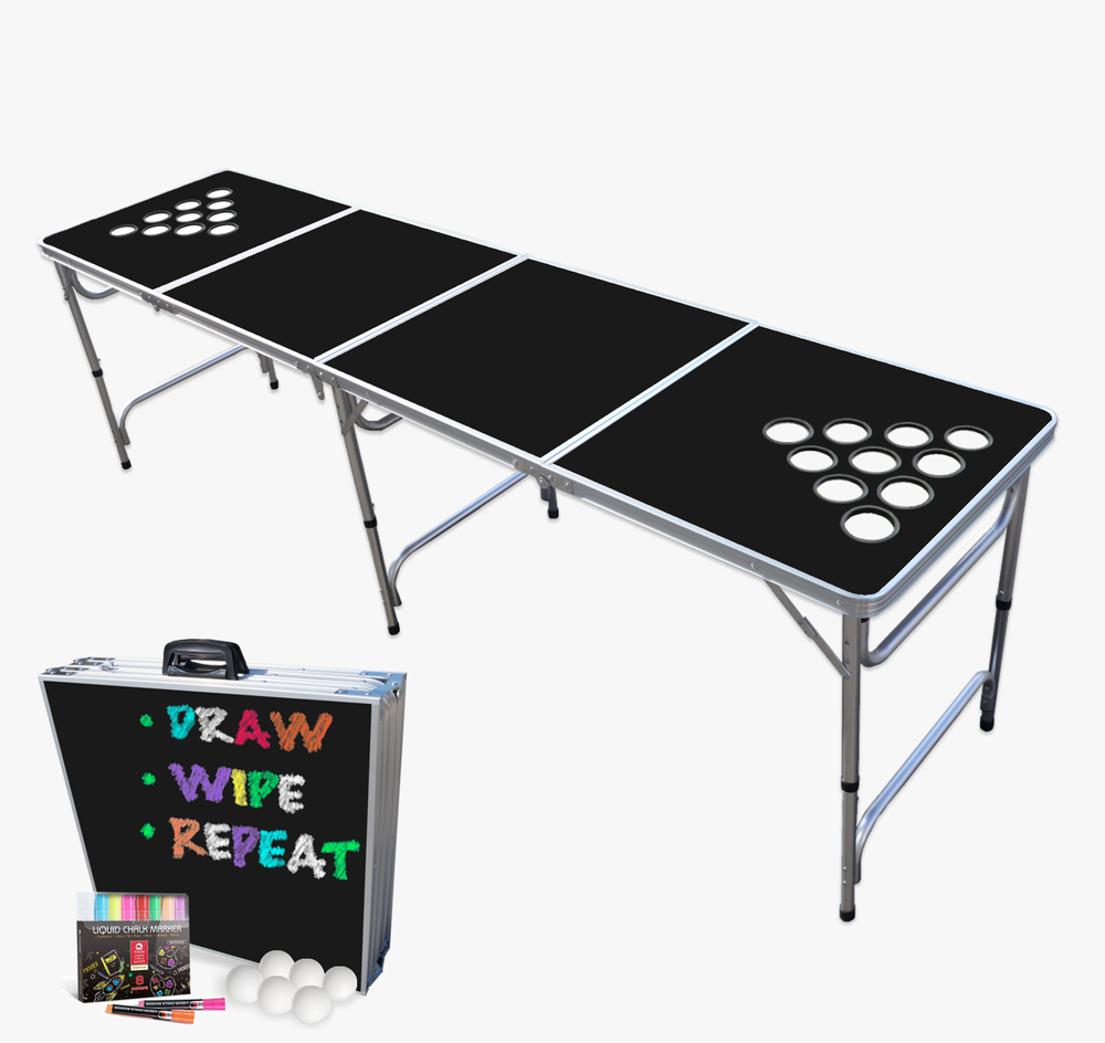 8 Foot Folding Portable Beer Pong Table w/ Dry Erase Surface and Dry Erase  Markers — Beer Pong Tables, Custom Beer Pong Tables, Custom Cornhole  Boards, Portable LED Bars
