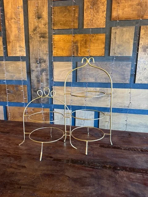 Set of 2 Gold Tiered Displays