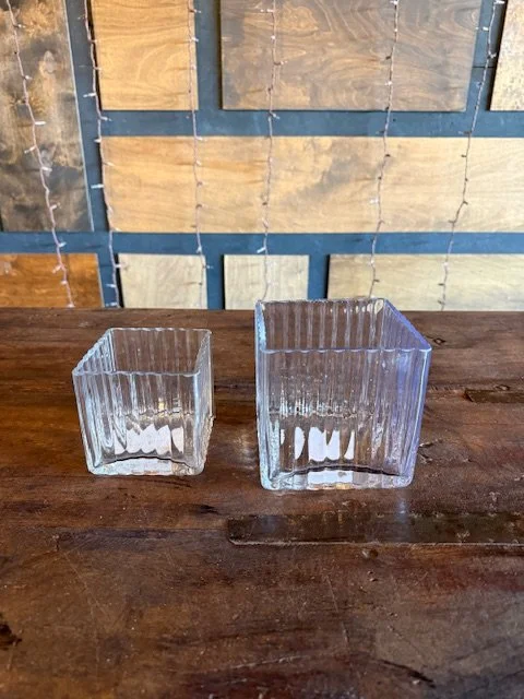 Fluted square vase