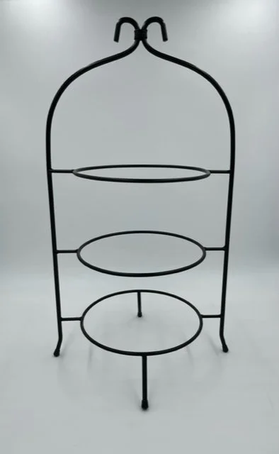 Triple Tier Black Metal Plate Holder
$8