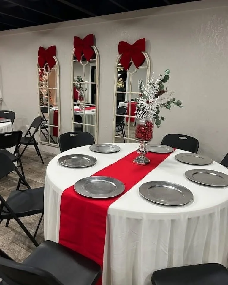 Red Satin Runner minimum of 5 at $25.00, $5.00 each