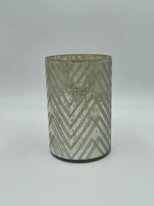Chevron Metallic Candle Vase
$7
