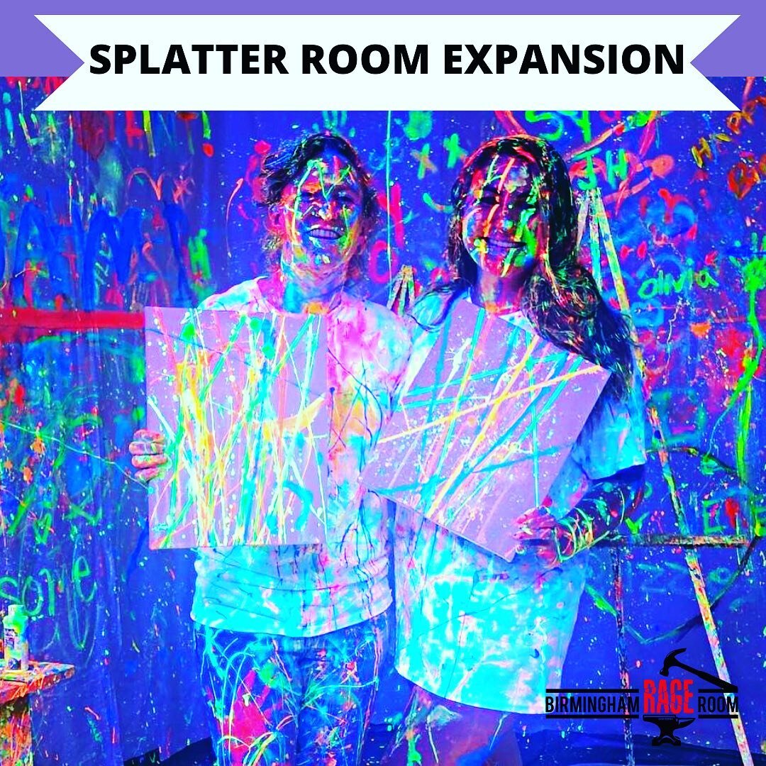 🚨HUGE NEWS🚨
We are expanding our Splatter Room!
Our new splatter room will be moved to another room in the building that is larger so our group size capacity will go from a max of 4 to 12+ at a time
.
This has been a request we have gotten for quit