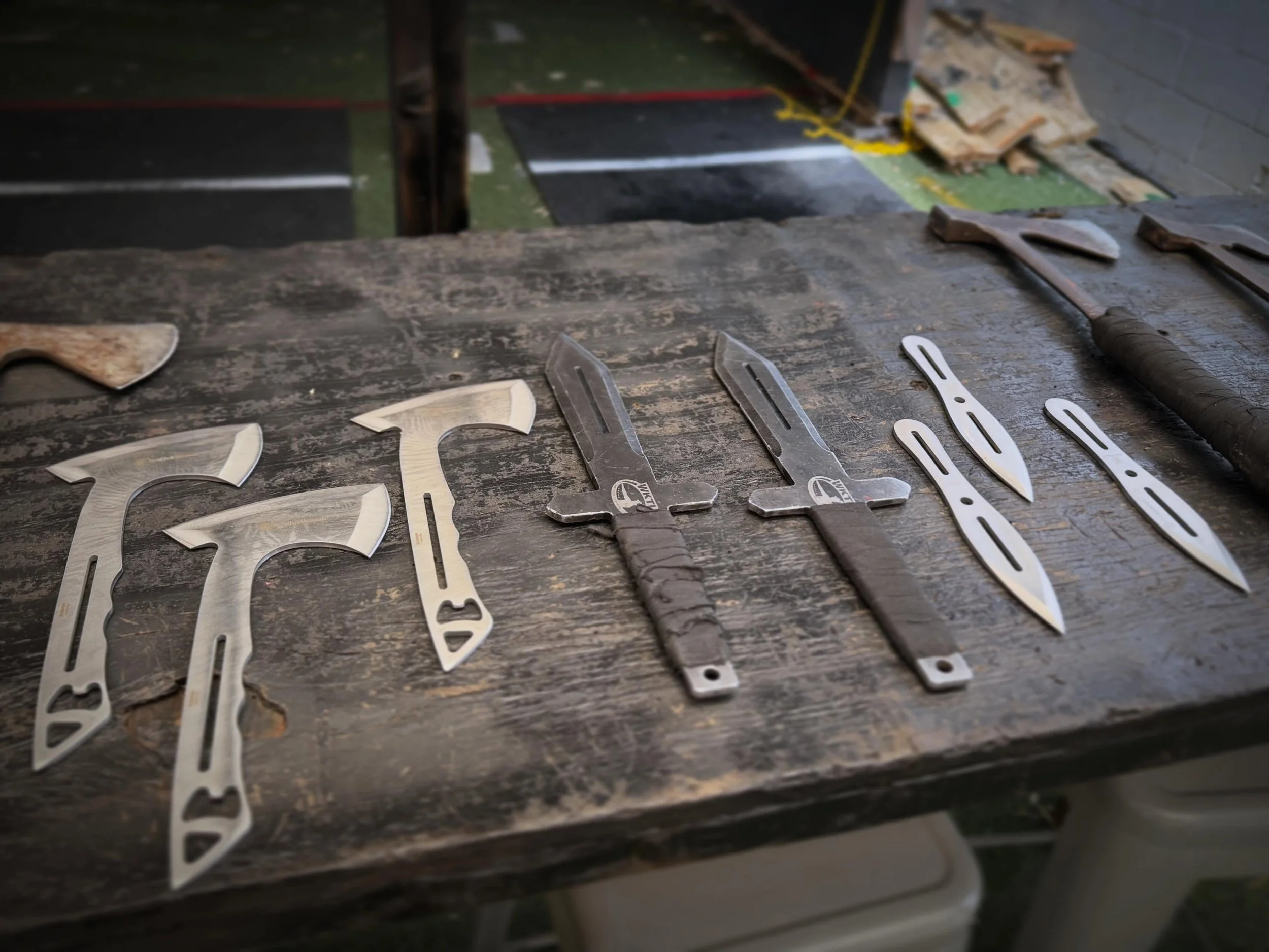 We have added some new throwing knives to our collection for axe throwing 👀🪓

Feedback has been awesome &amp; they are really fun to throw!