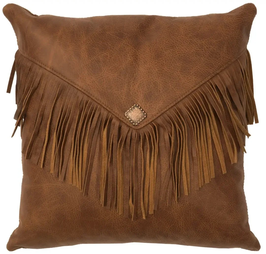 Whiskey Leather Pillow