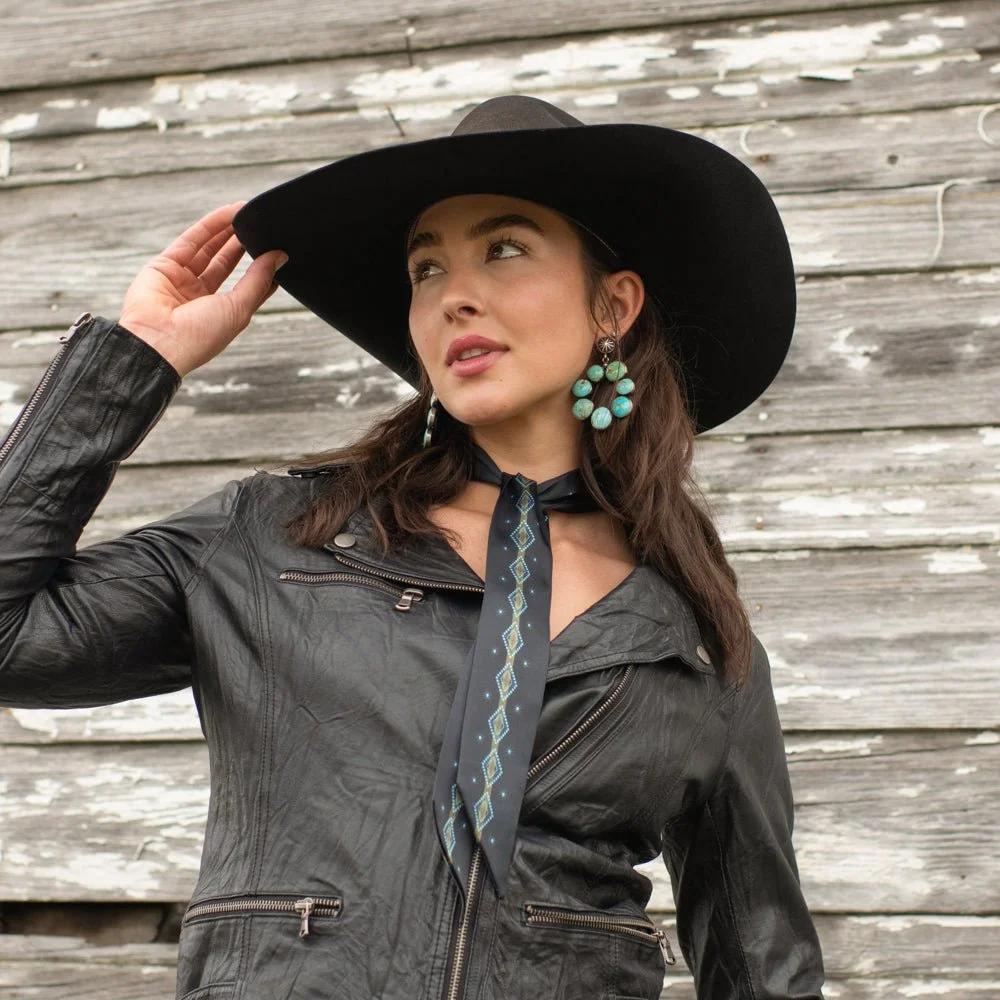 Hold Your Horses Twilly Black by Fringe Scarves