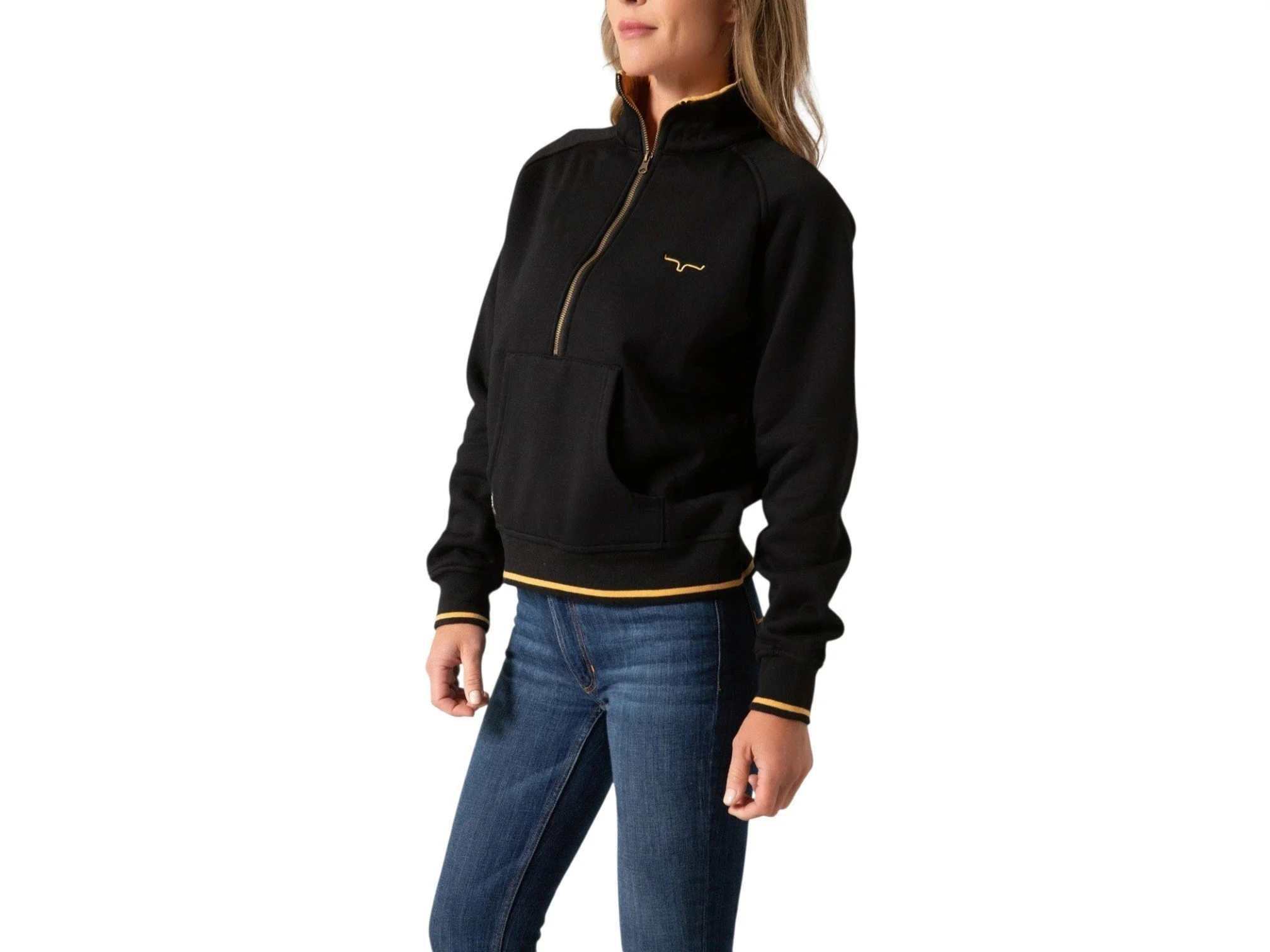 Malta Cropped Quarter Zip by Kimes Ranch